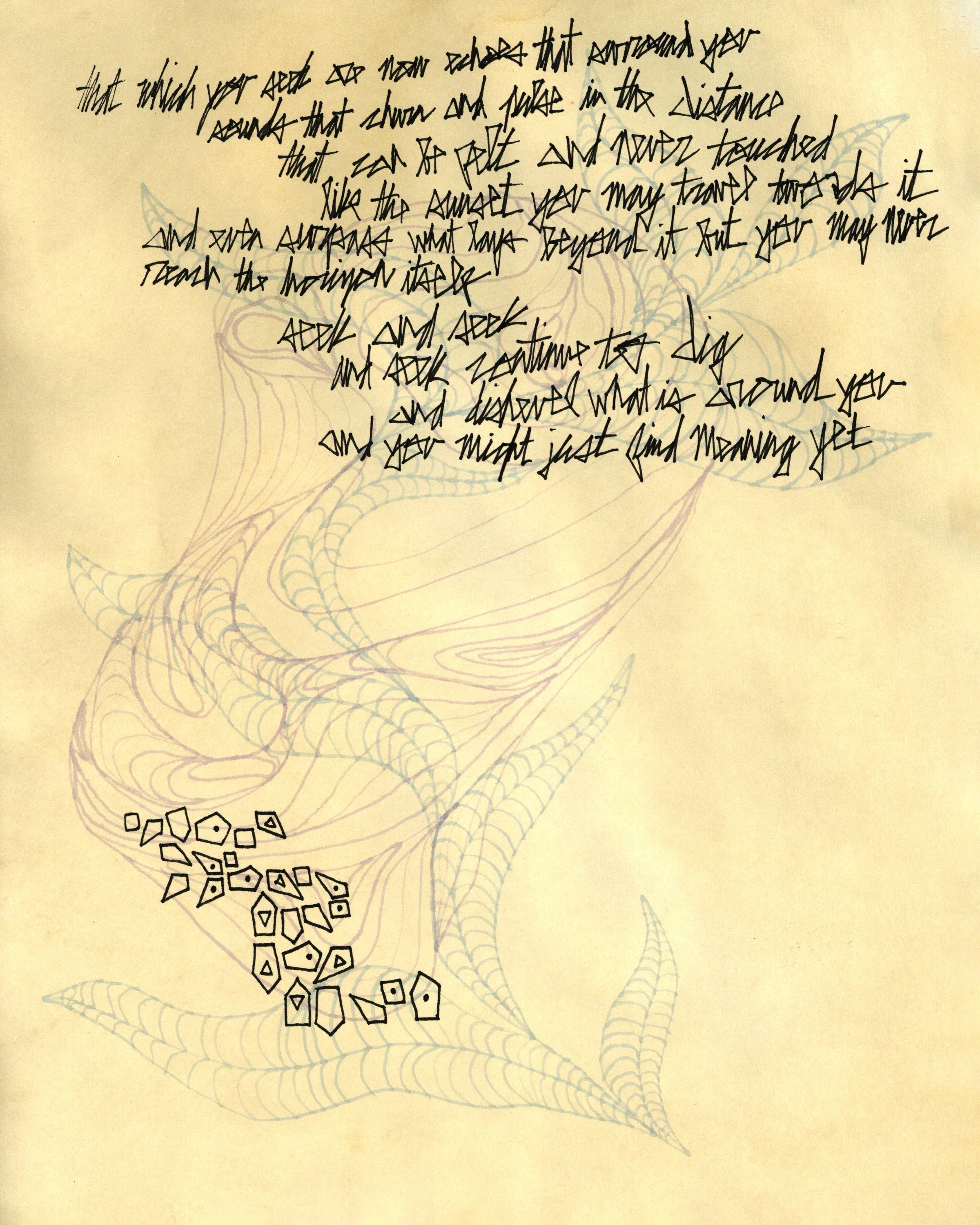 Automatic drawing, object #AZ1084.P.2. C. 1885-95, 8 x 10 in. Watercolor and ink on paper.