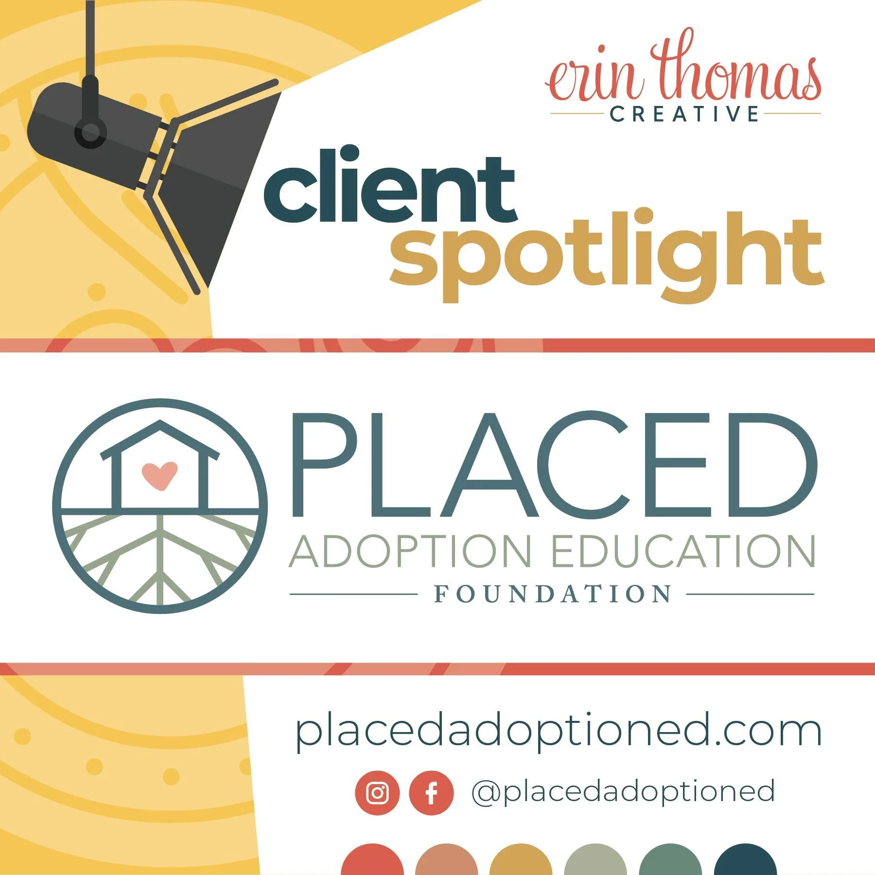✨ Client Spotlight ✨
Meet Kate Migues and PLACED Adoption Education Foundation &bull; a 501(c)(3) nonprofit organization specializing in adoption education for people of all ages, especially students in schools required to teach Adoption Awareness or
