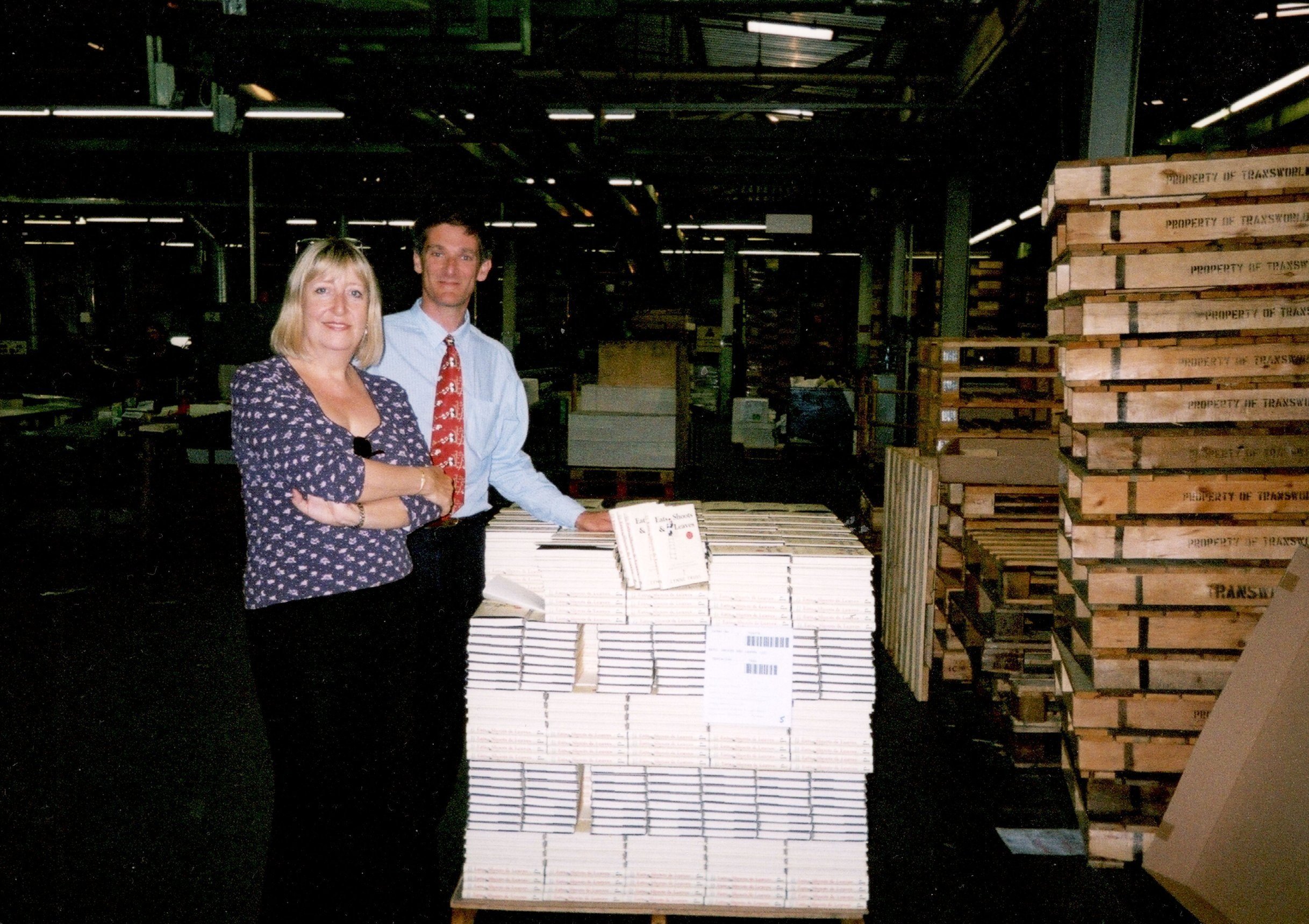 With publisher Andrew Franklin to see the millionth copy printed
