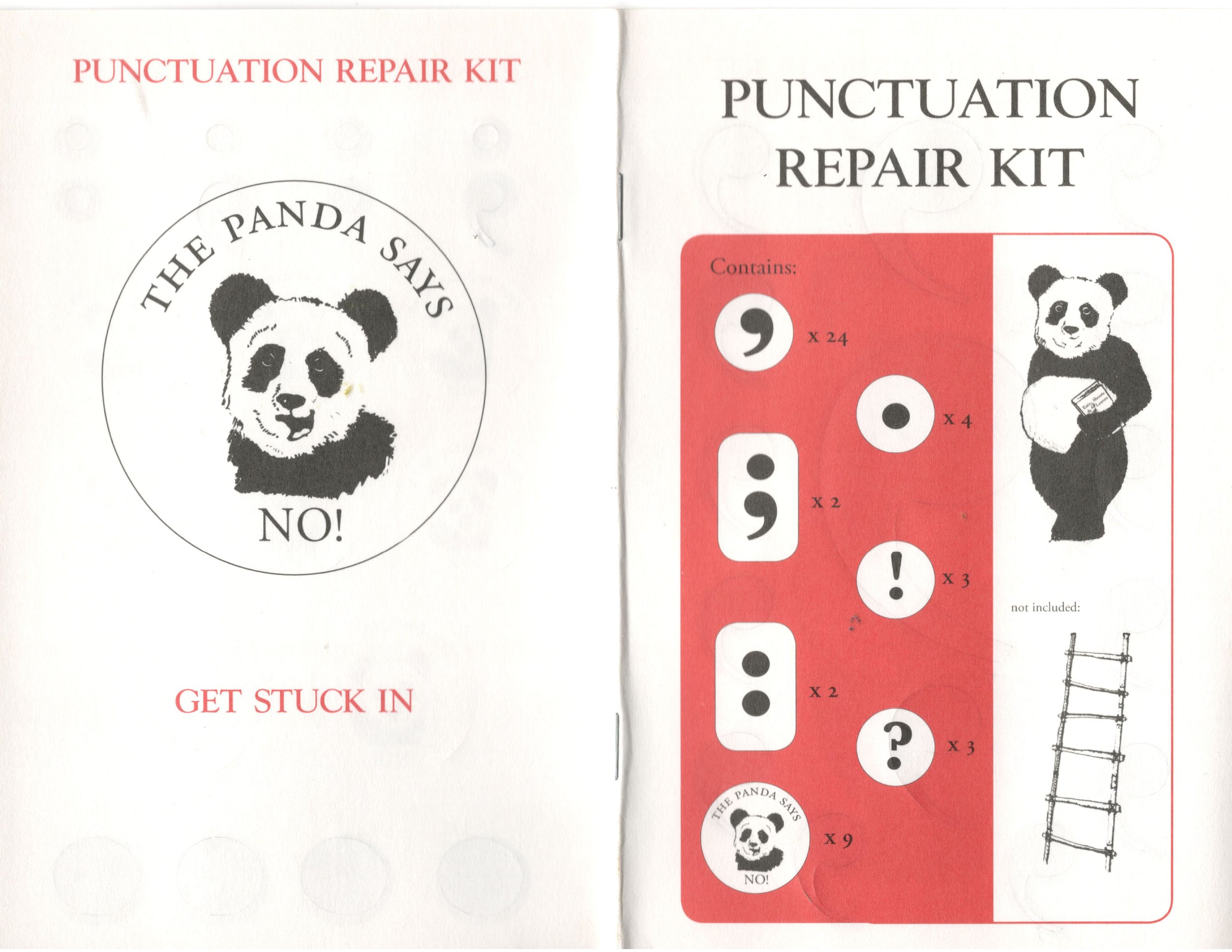 The punctuation repair kit, sold in the UK paperback