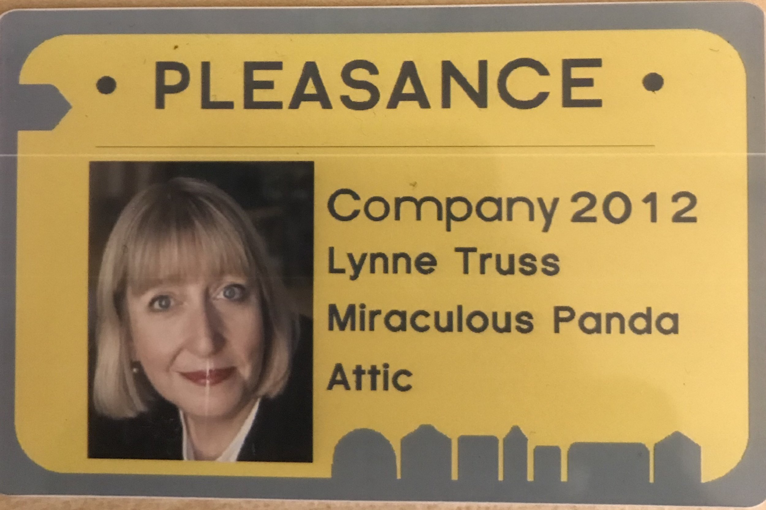 My pass for the Pleasance
