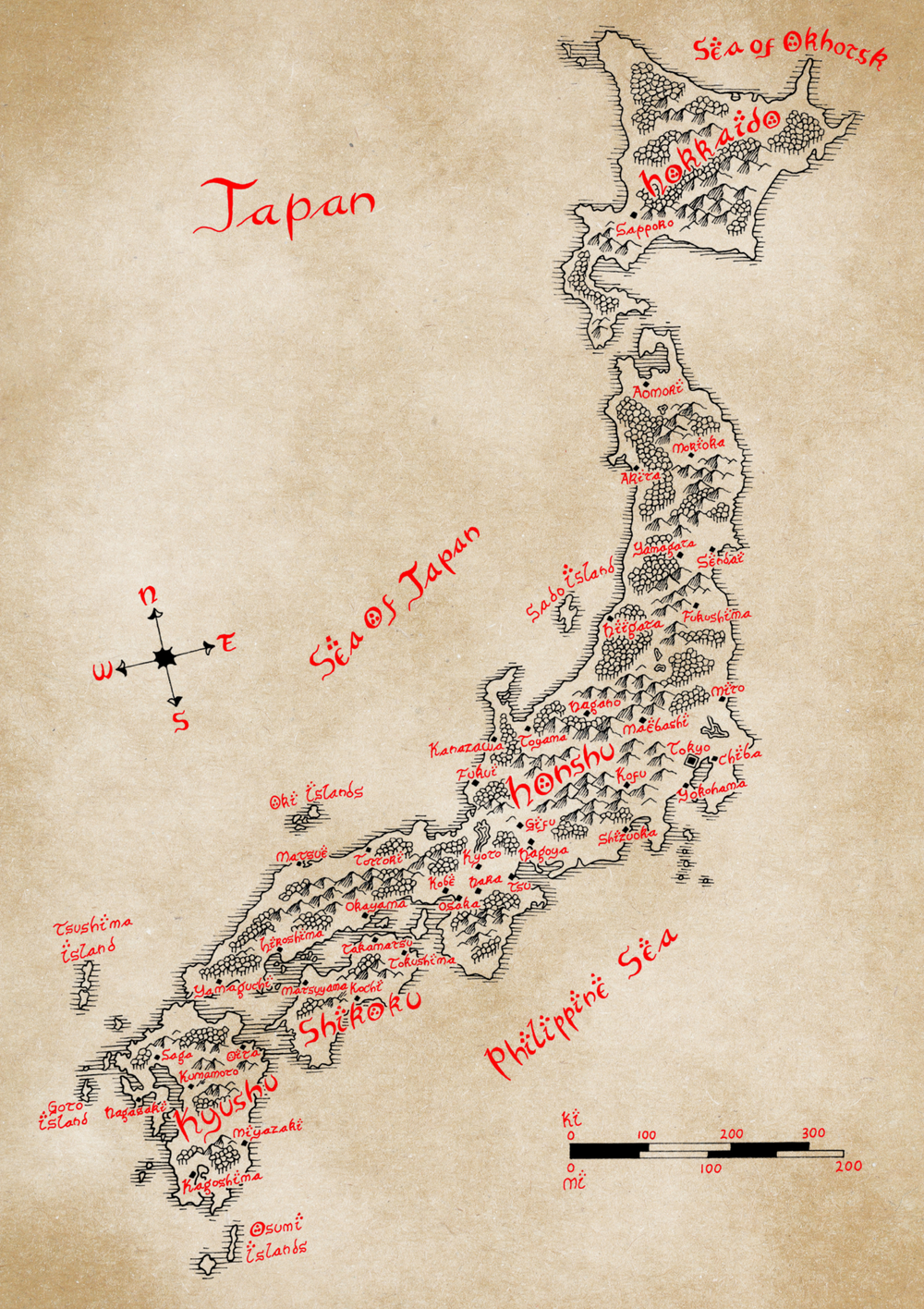 Map of Japan — The Dragon Workshop