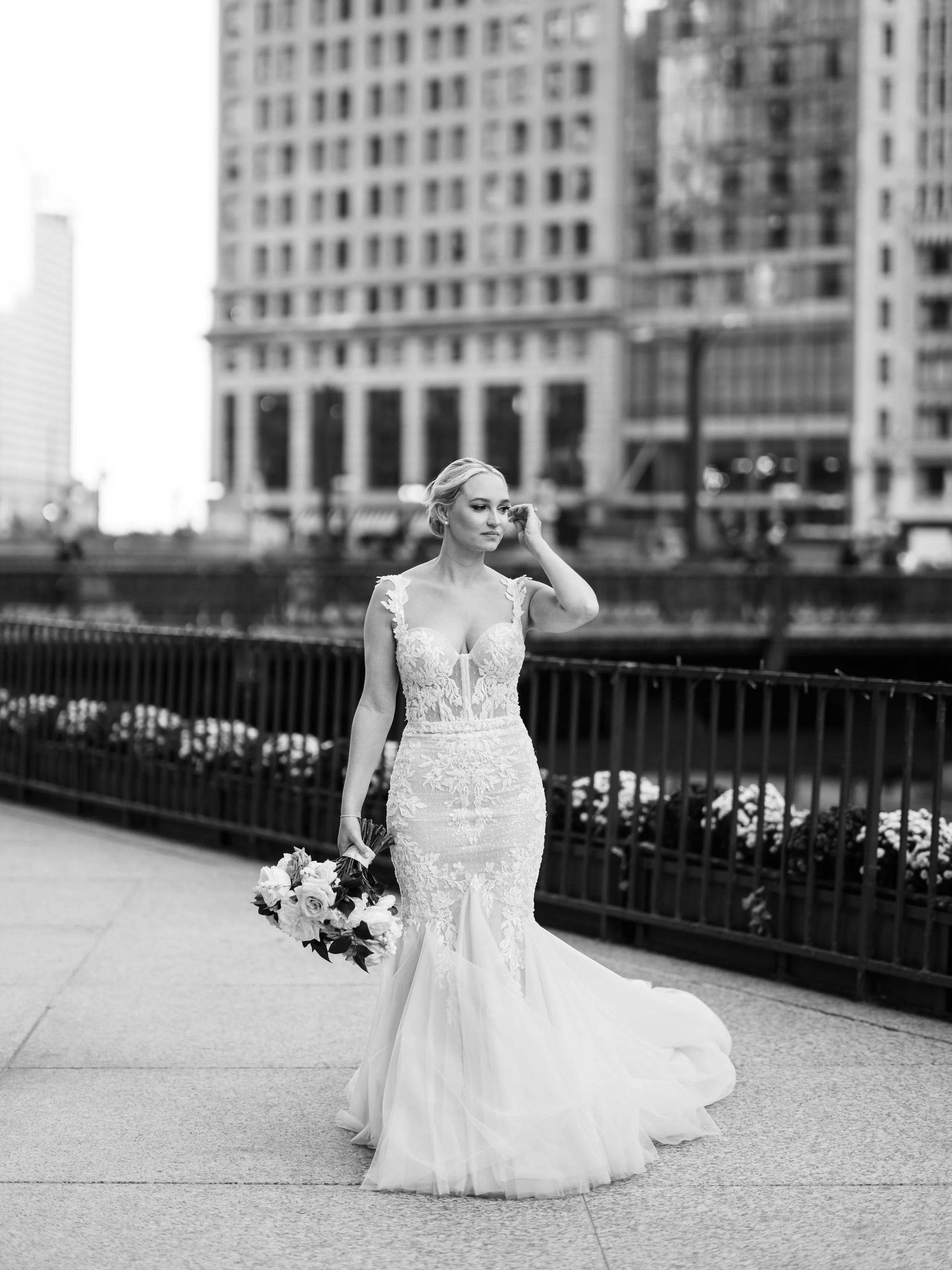 Beauty Bride Langham Chicago Wedding
