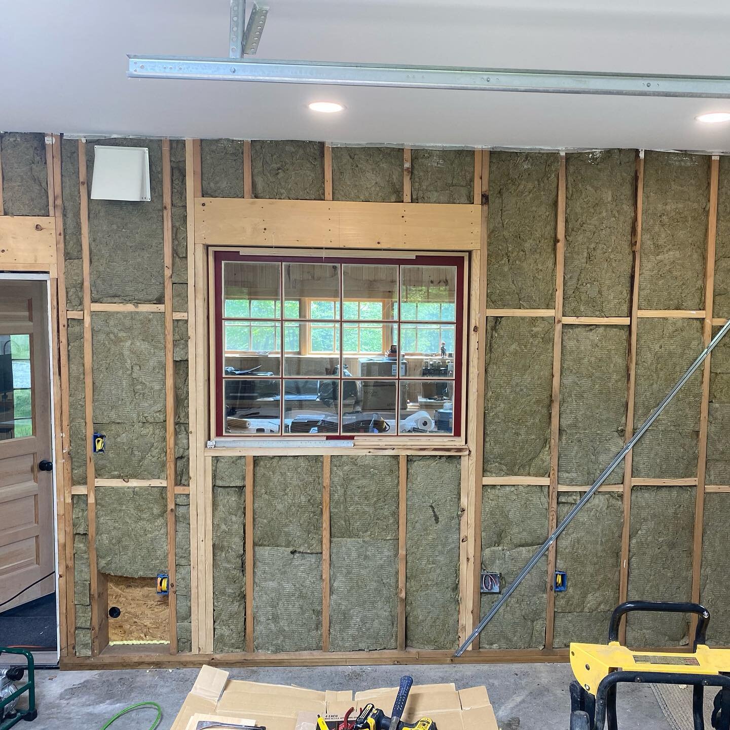 Shiplap going up in the barn! 8&rdquo; shiplap from Clifford.  15 gauge finish nails.  Will be adding some construction adhesive as well when getting on the other walls to help keep it all flat for years to come.  #monktonridgevt
