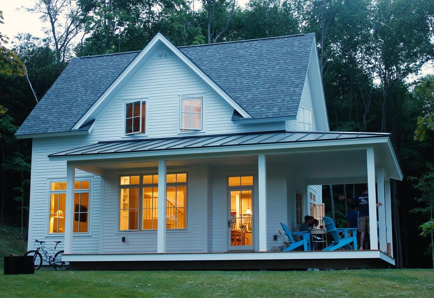 Fall of 2014.  Designed by Turnkey, factory built and set by Huntington homes and finished by Turnkey (with lots of family and friends). 1424 SF.  3 bedroom. 1.5 bath. A Mitsubishi heat pump handles the heat and cooling load with gas fired living roo