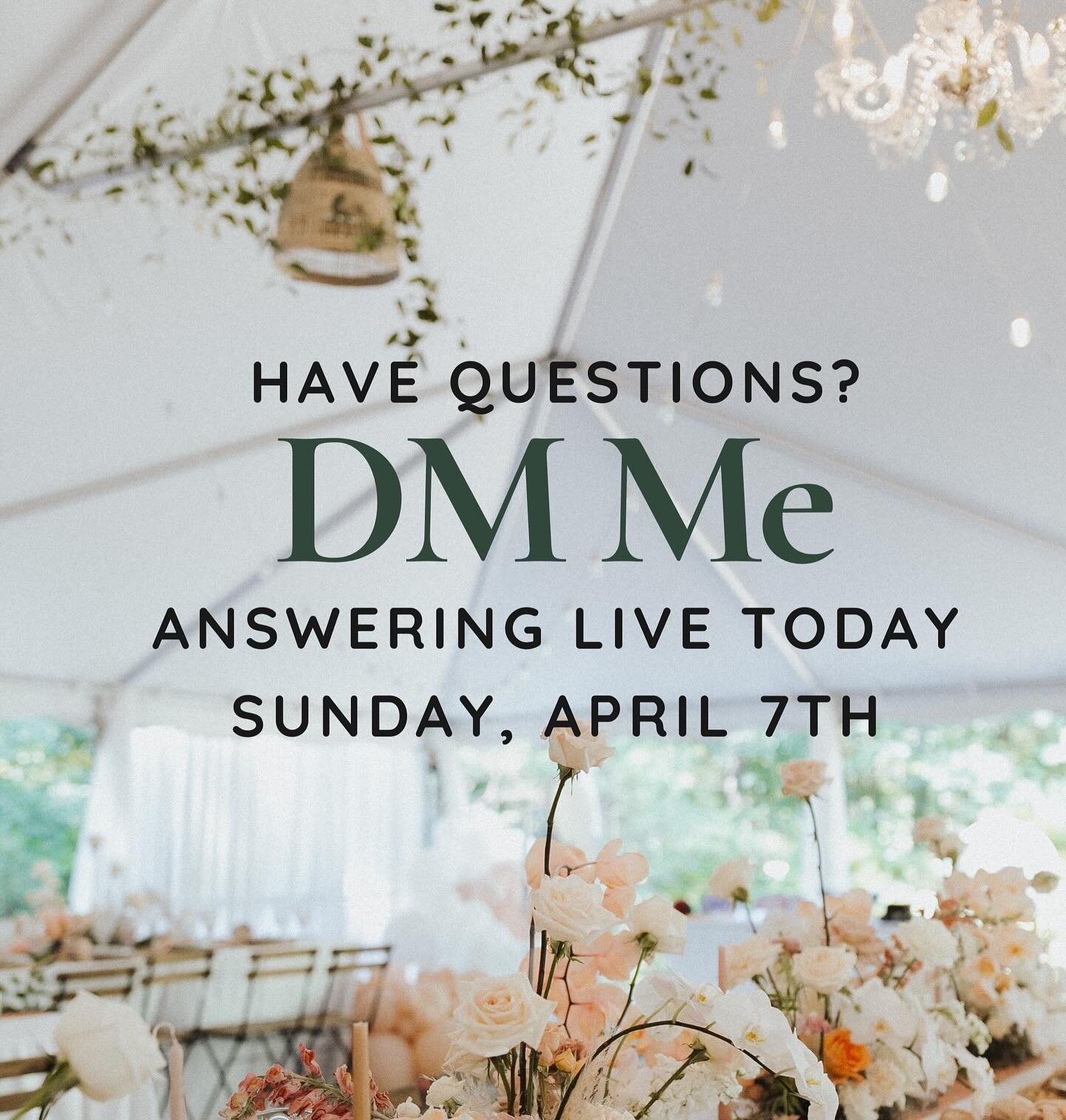 Any wedding questions? Don&rsquo;t be shy, ask away. I&rsquo;m here to help and really love chatting weddings with all of you! #charlotteweddingplanners #topcharlotteplanners#charlotteweddingcoordinator #chatlotteweddingdesigner #charlotteflorist #ch