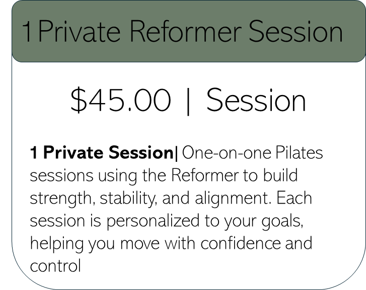 1 Private Reformer Session