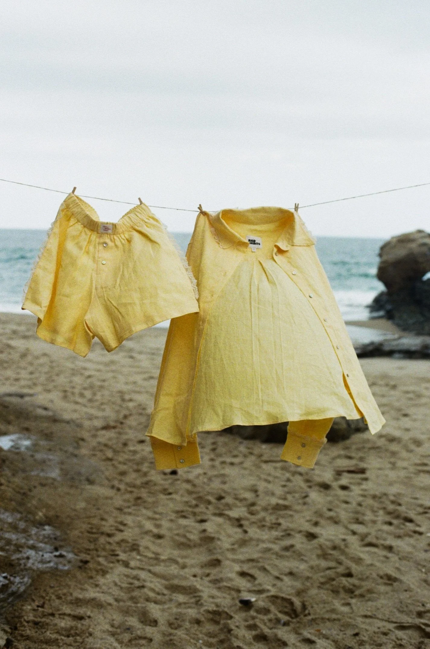 Linen Boxer Shorts - Buttermilk