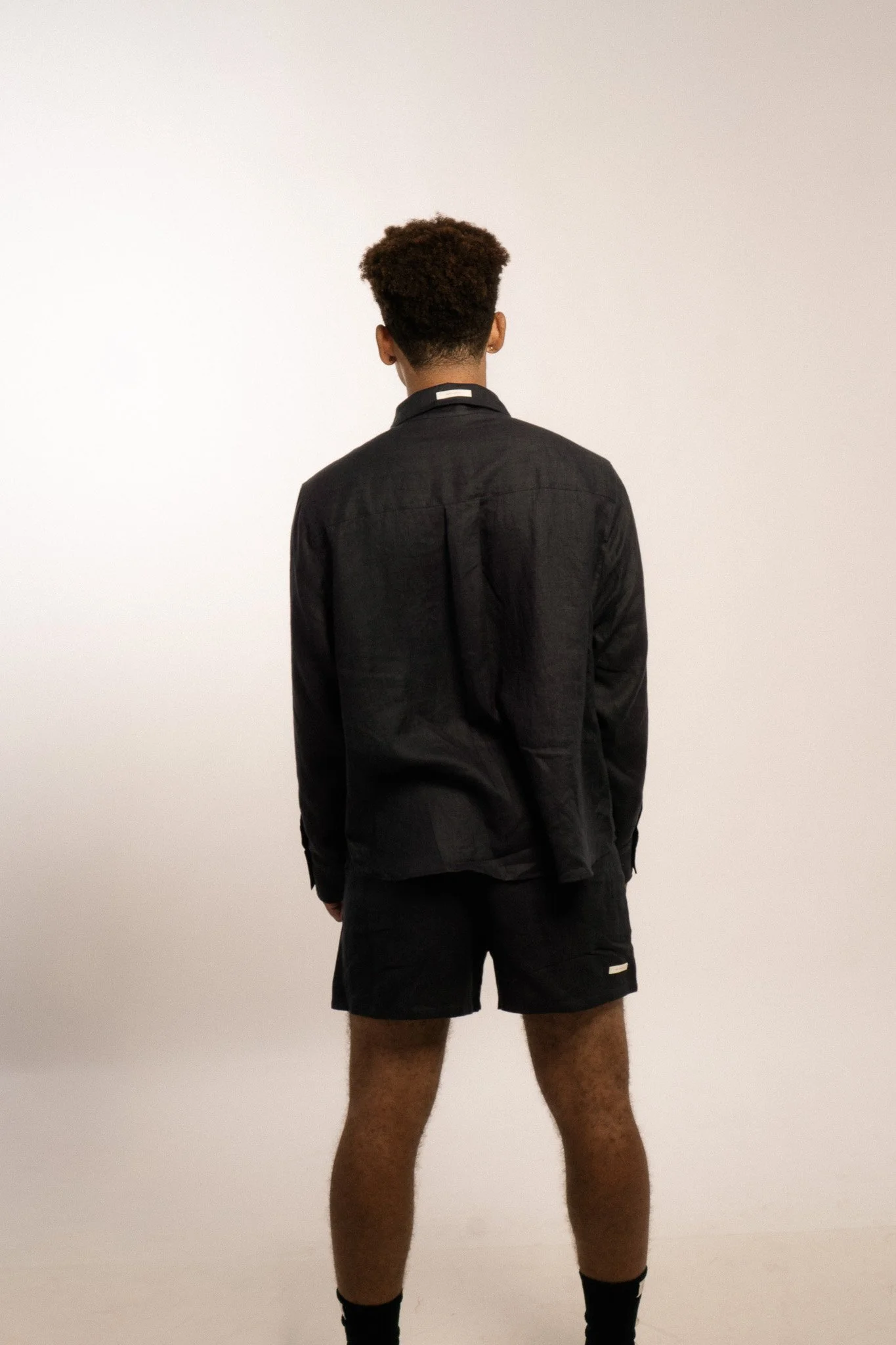 Rad Habits midnight navy linen set back .jpg