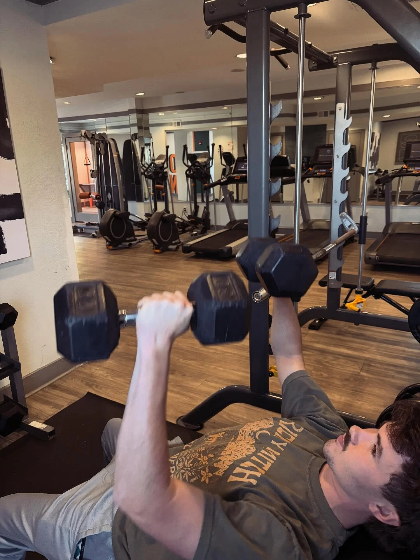 Your daily dose of endorphins starts here! Sweat, stretch, and find your balance in our fitness center! #wellnesslifestyle #movewithpurpose #amenities