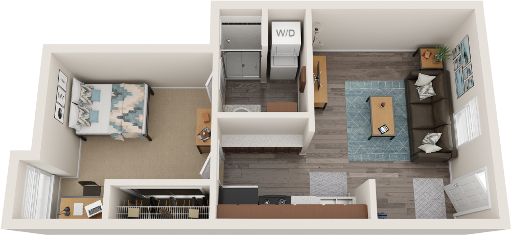 1 Bedroom Floor Plan