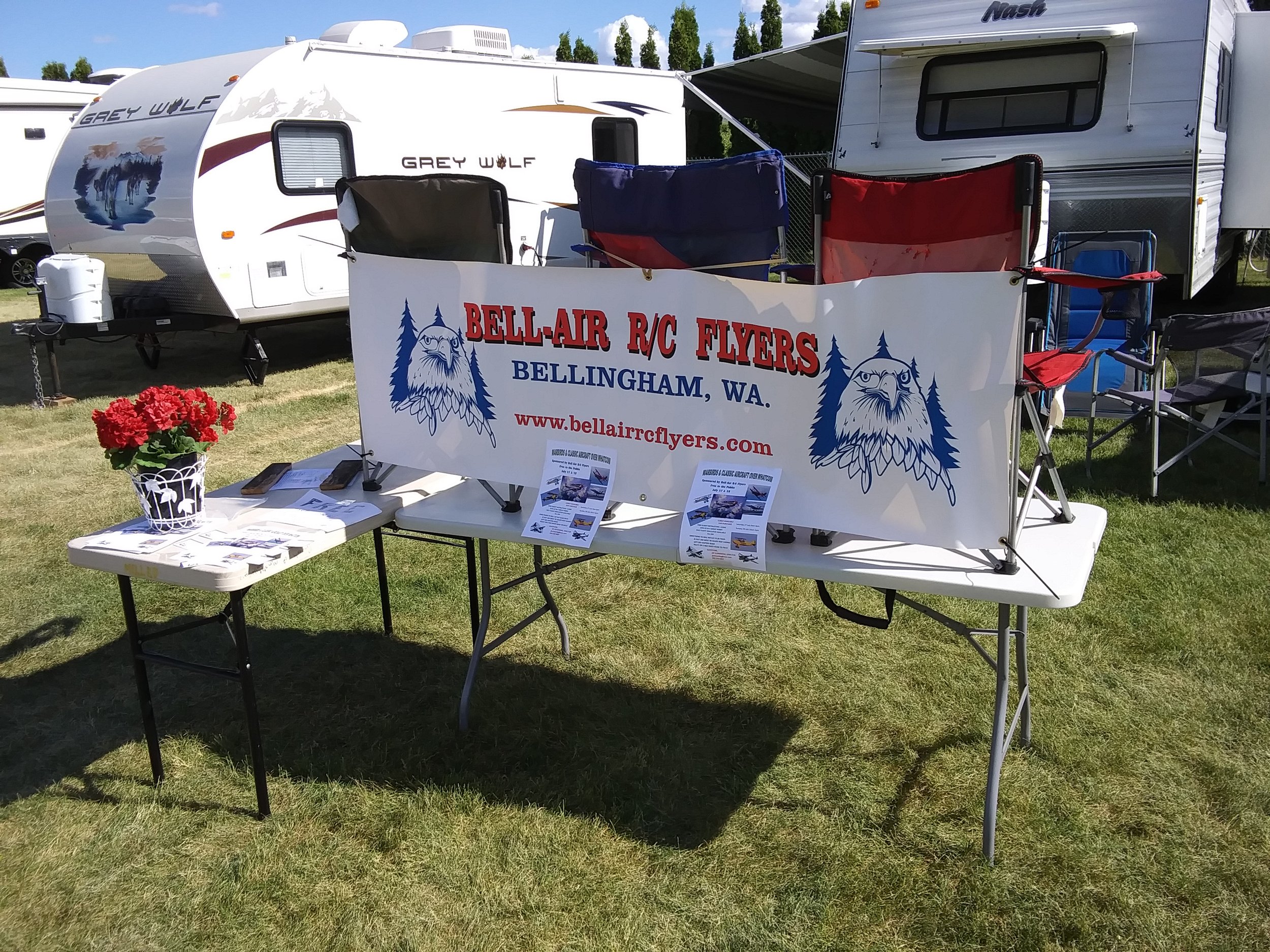 Our clubs display at Wenatchee promoting our Warbird Fly in.jpg