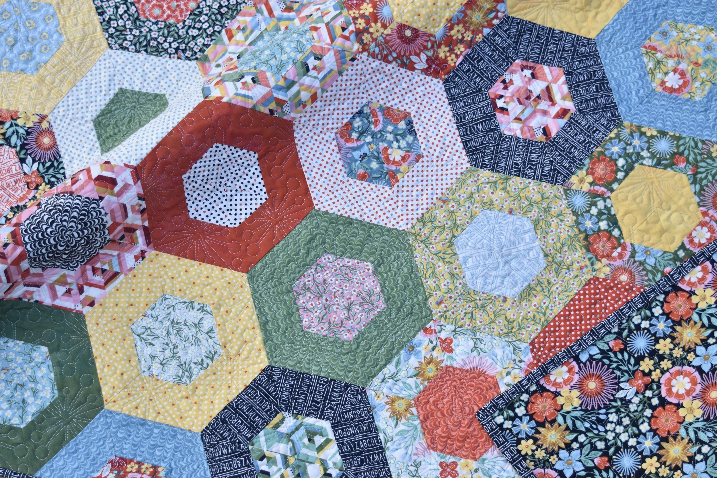 Hexagon Quilt Block - Printable Hexagon Quilt Template