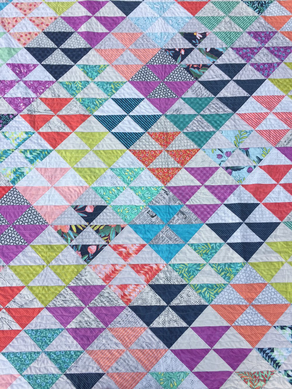 Triangle Parade PDF Pattern — Material Girl Quilts