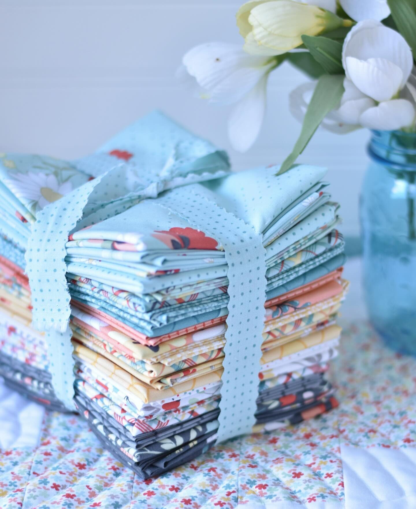 Sunshine and Sweet tea fat quarter bundles and limited yardage are available in the shop!  Grab yours now and help yourself get over your winter blues 😉

#sunshineandsweetteafabric #materialgirlquilts #rileyblakedesigns