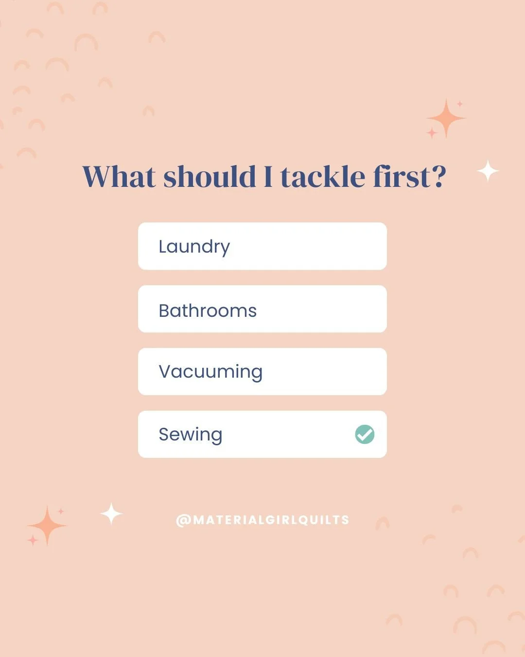 I have my priorities!