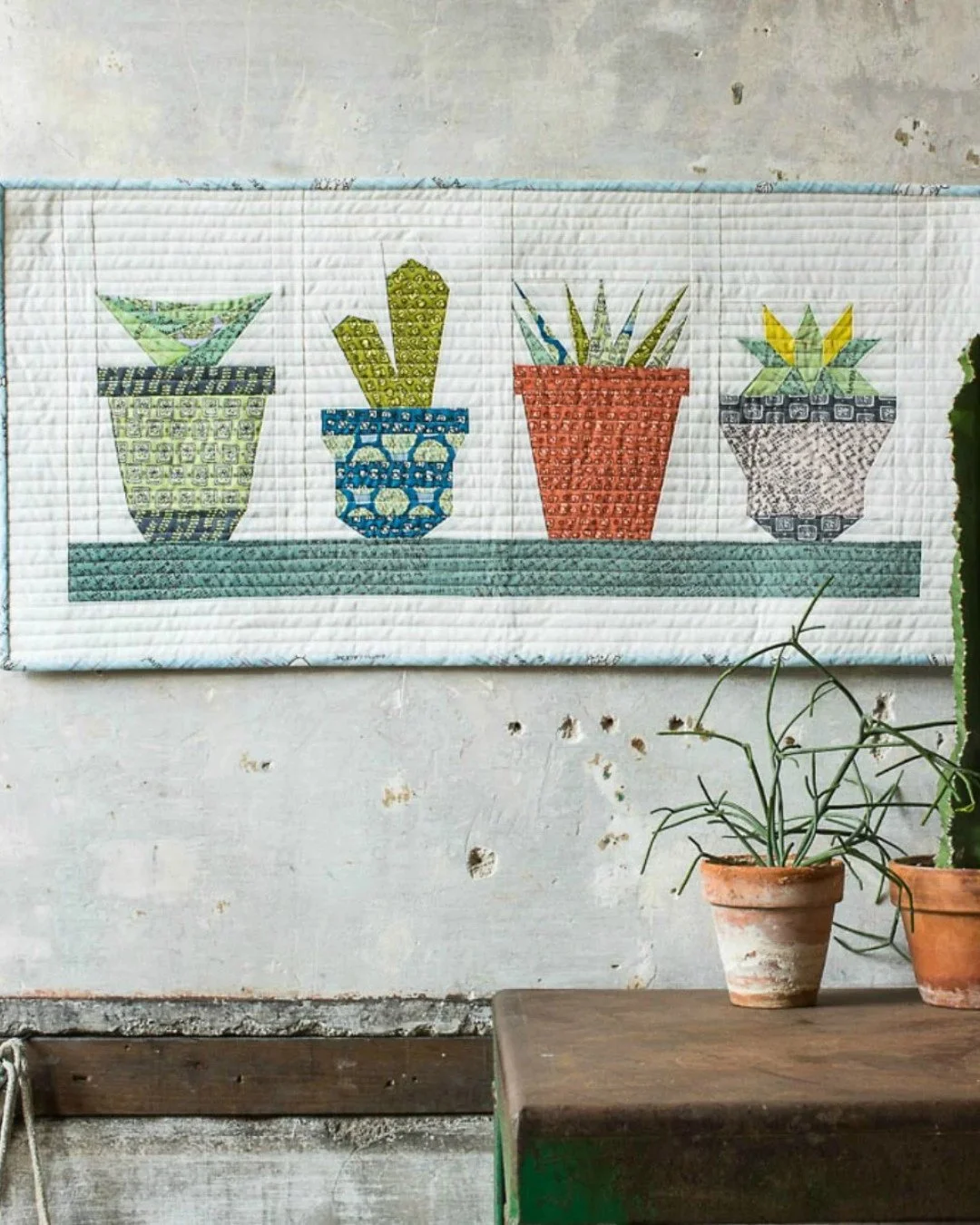Need a DIY gift idea for the plant lover in your life? These cute succulents look darling in this wall hanging but individually the blocks would make perfect throw pillows or a tote bag!🪴⁠
⁠
Grab my FPP Succulents PDF pattern today &amp; make someth
