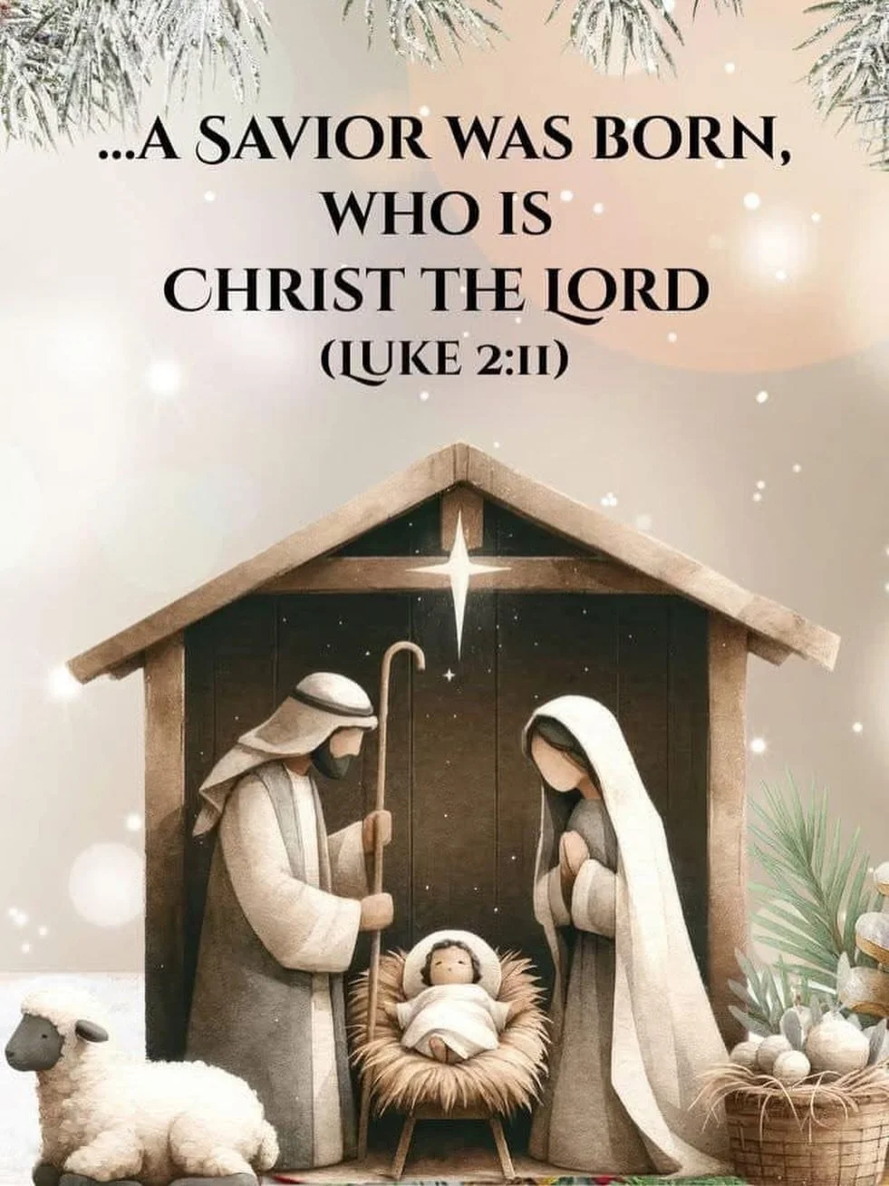 &ldquo;Today in the town of David a Savior has been born to you; he is the Messiah, the Lord.&rdquo;
‭‭Luke‬ ‭2‬:‭11‬ ‭

Merry Christmas to you all!  I pray you have a wonderful day with those you love ❤️