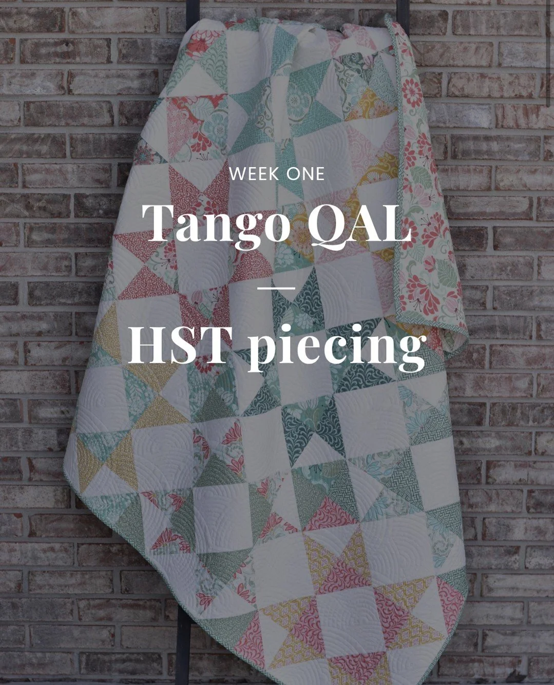 Yay - Week one of the Tango Quilt Along is here!!!⁠
⁠
Check your email because this week we'll be making all of our half square triangles (and learning how to piece 8 at a time!). If you are participating, make sure you share a photo of your progress
