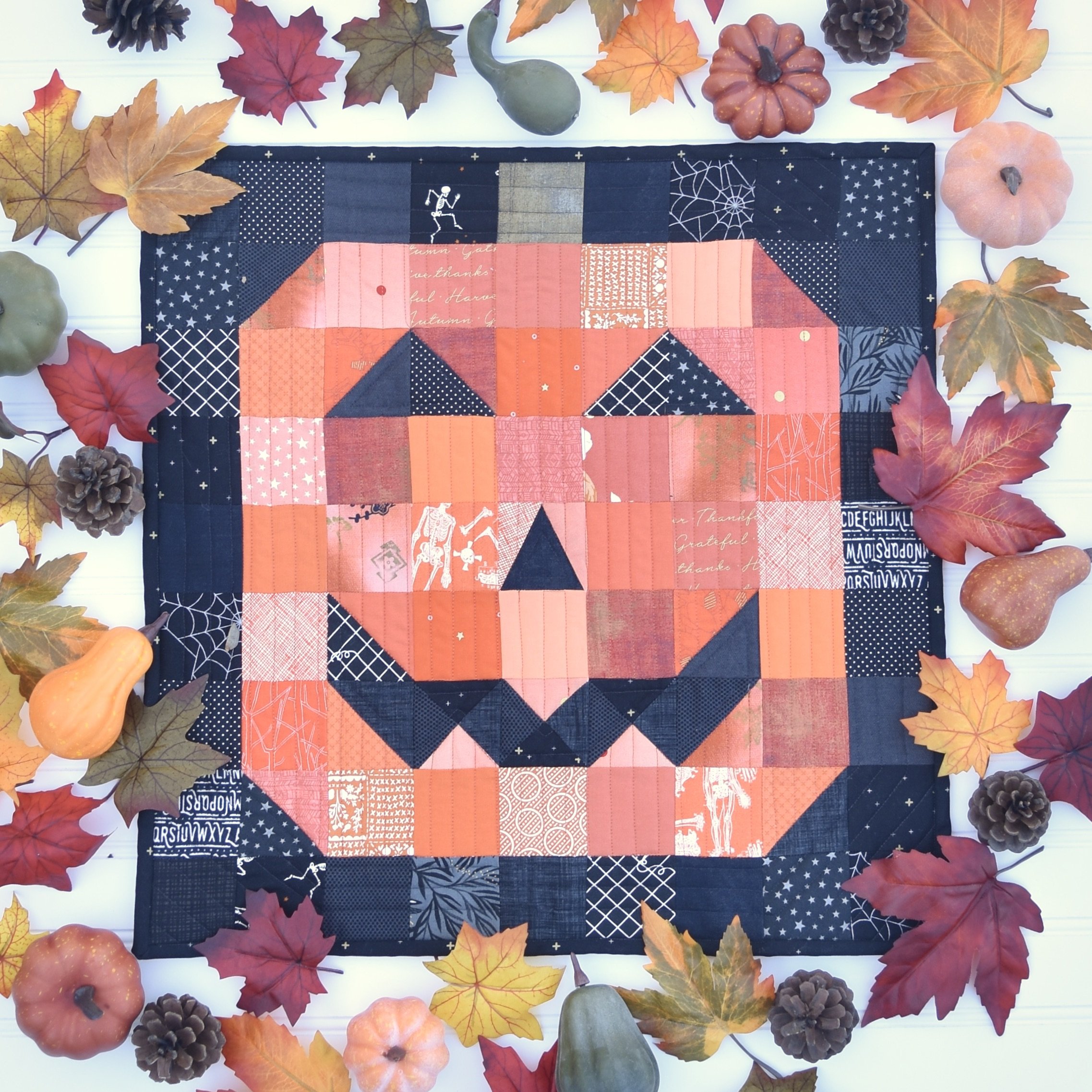 Scrappy Jack quilt by Amanda Castor of Material Girl Quilts