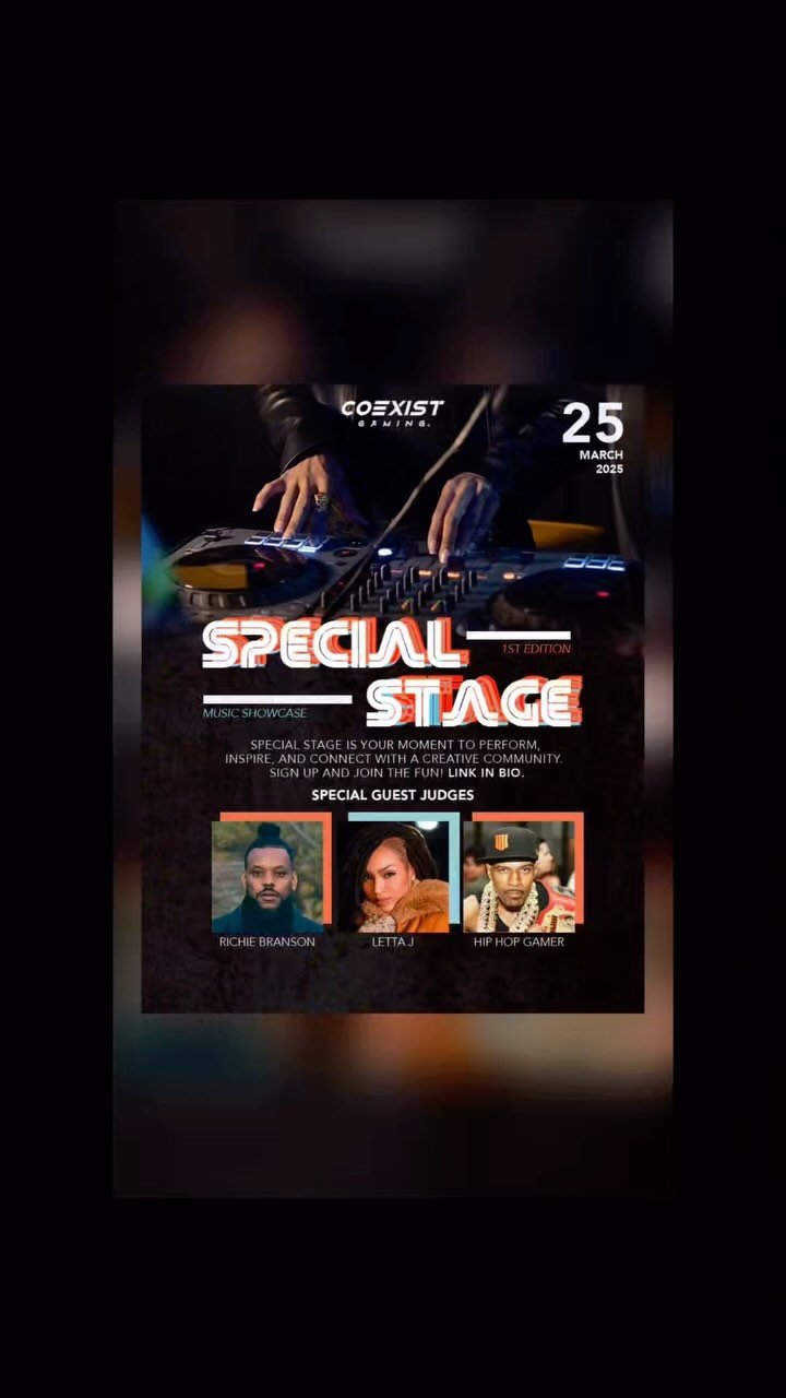 AVAILABLE @ ERICAZMUSIC.COM NOW!
Check out the full recap Video of @coexistgaming INAUGURAL SPECIAL STAGE MUSIC SHOWCASE!
S/O to all of the amazing artists who graced the stage, the audience who took time out to come and see a Star in the making,