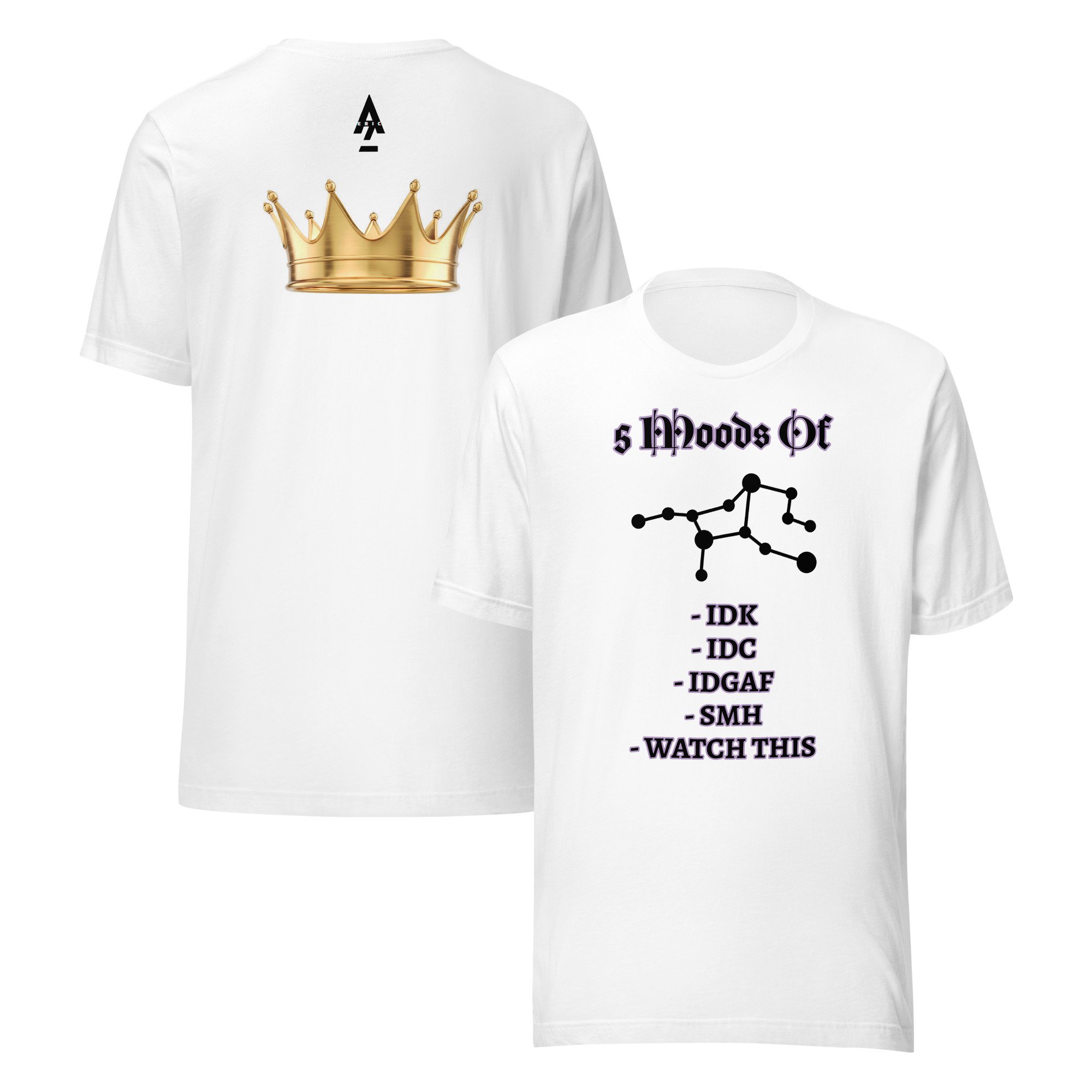 "VIRGO MOODS" Unisex T-shirt [White]
