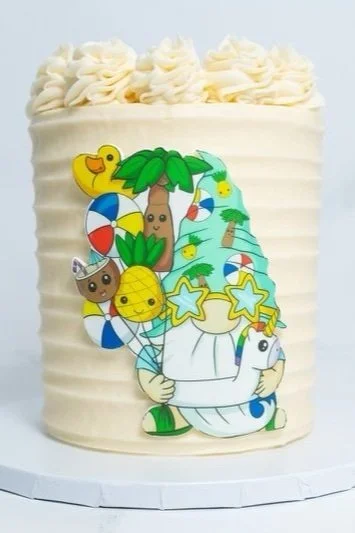 Edible image comb cake