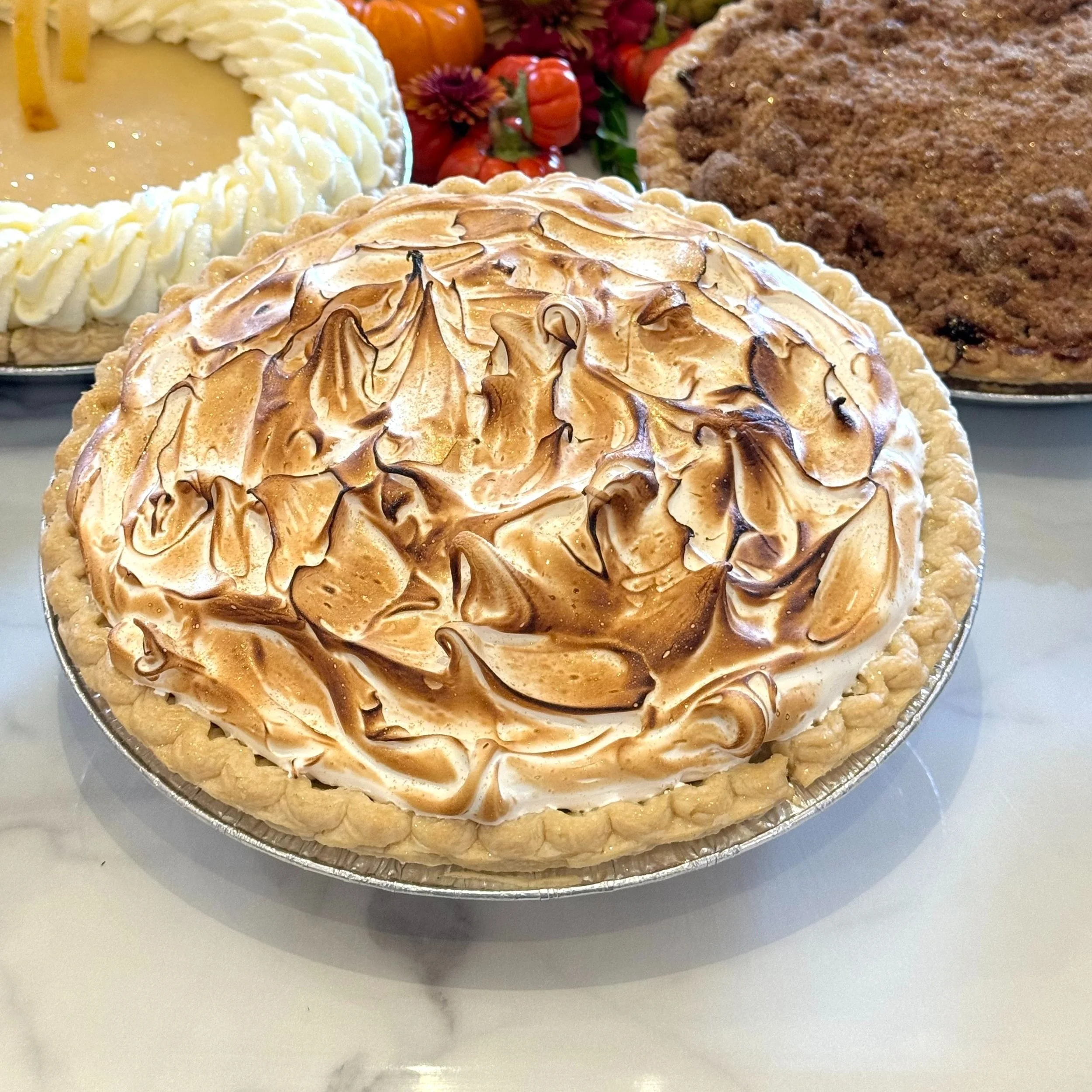 9" Lemon Meringue with Gold Glitter