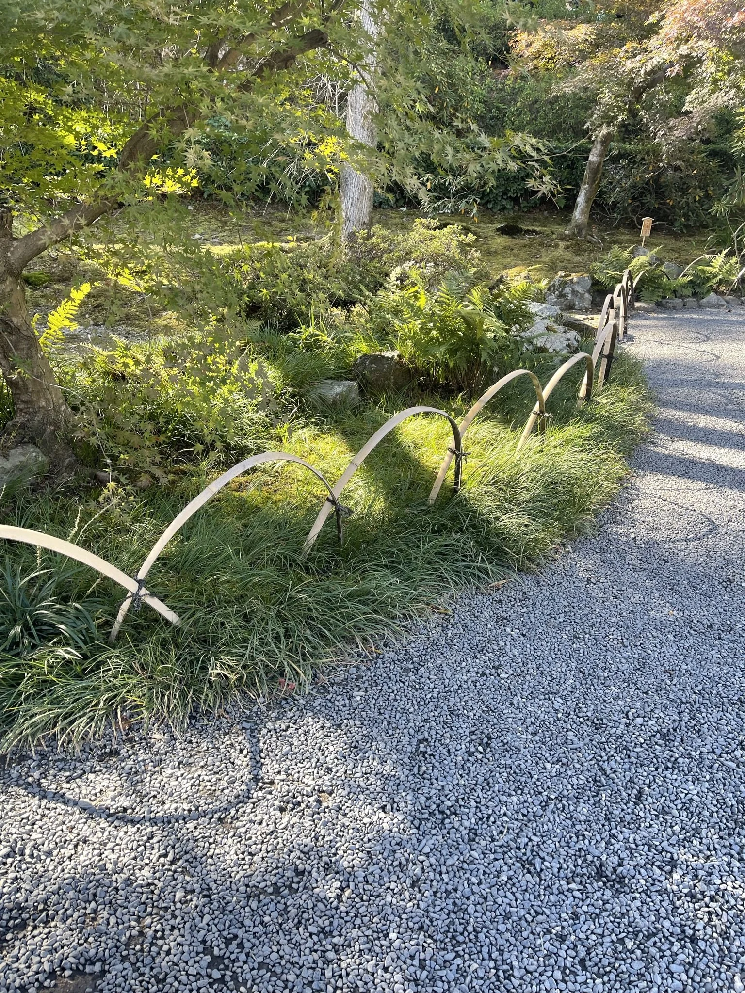 Bamboo edges at the Sogenchi Pond Garden