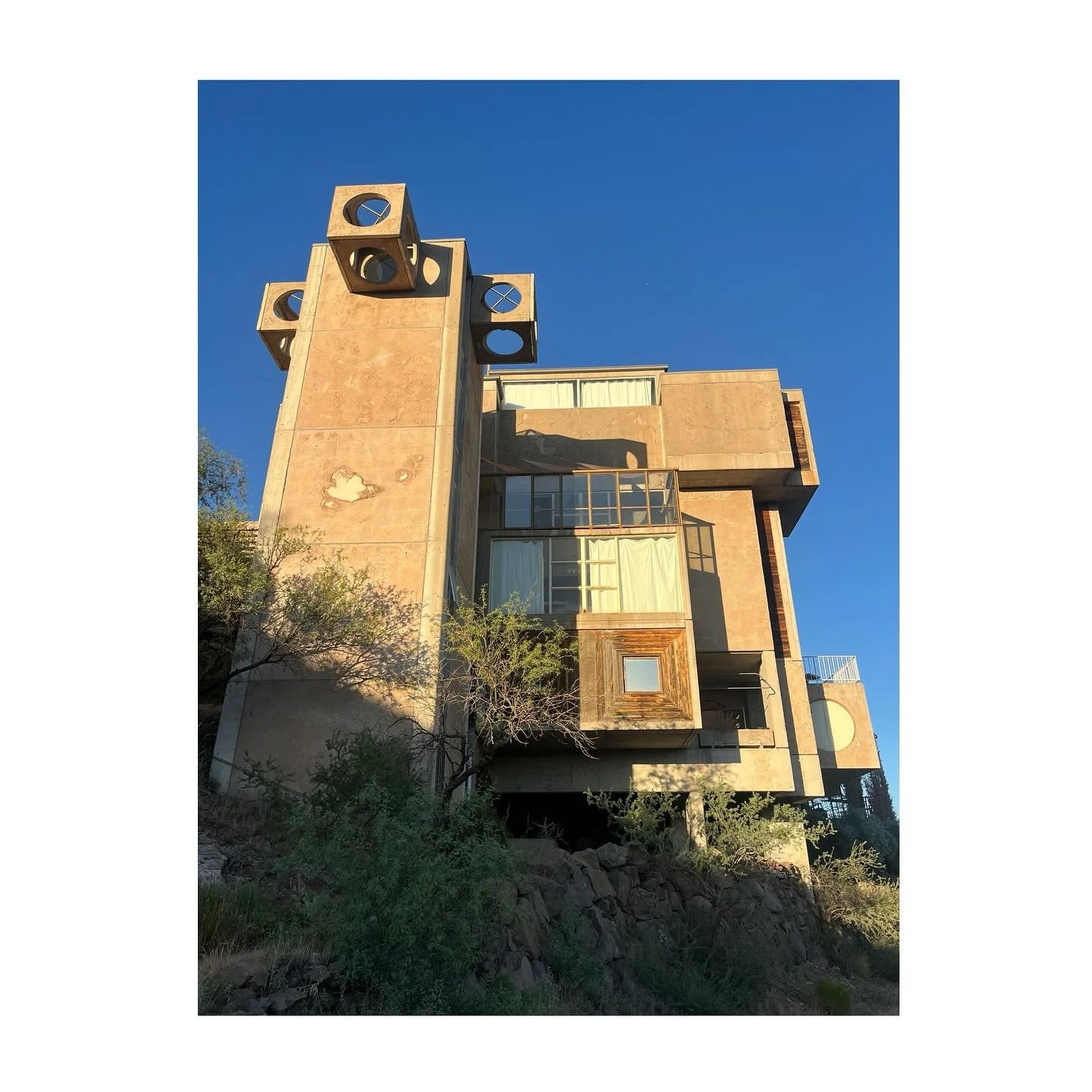 Inspiration from a recent pilgrimage to @arcosanti_arizona , @earthship and the greater southwest, where hollyhocks grow in asphalt cracks and 300 year old adobe churches still get a new coat of mud each year ❤️