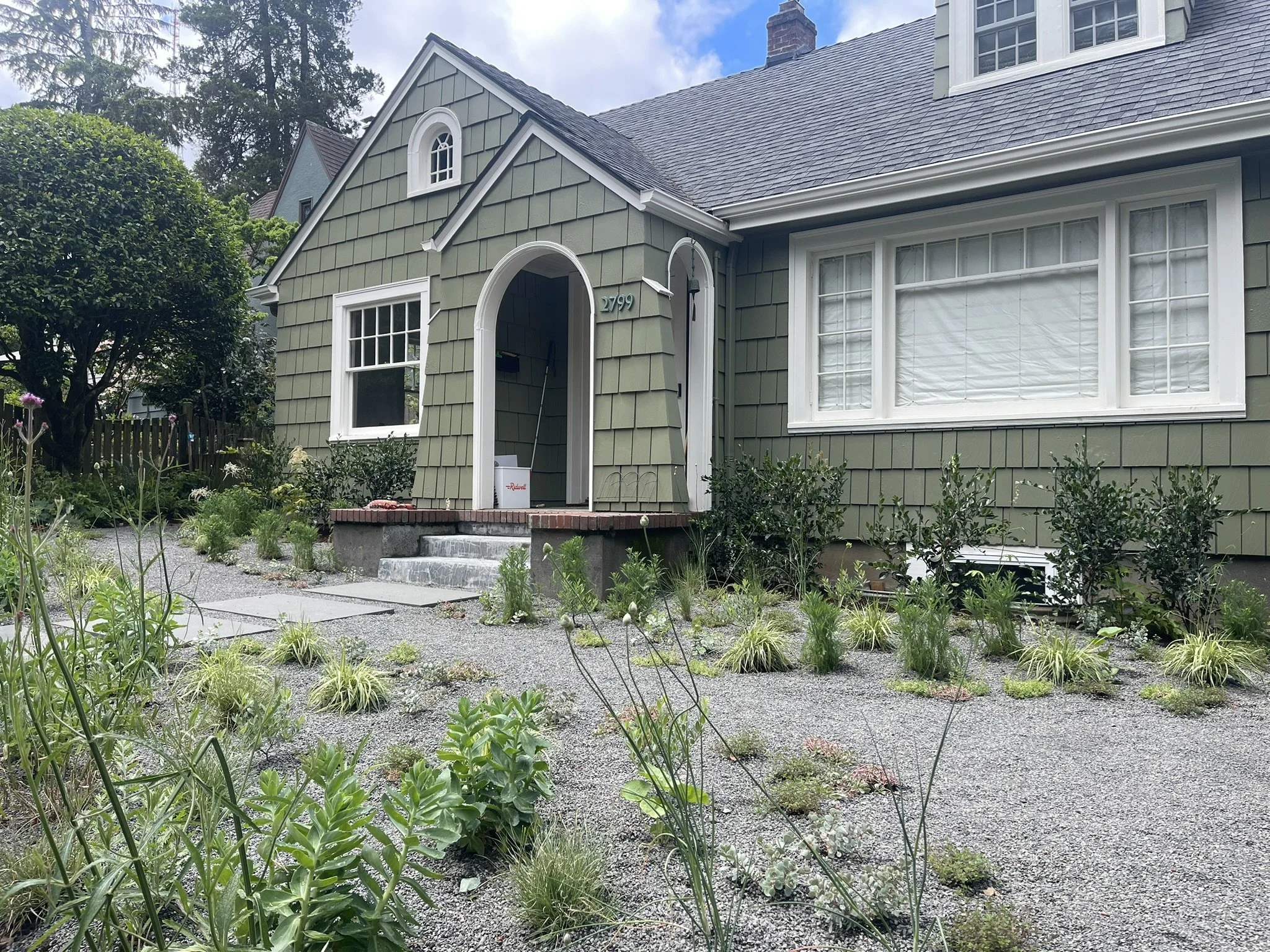 front yard xeriscape gravel garden.JPEG