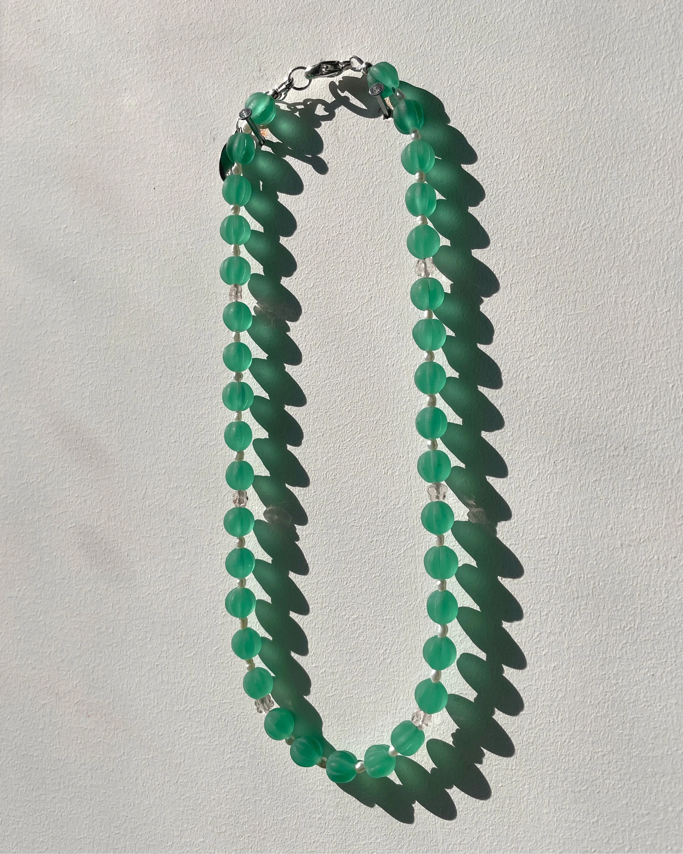 Frosty Emerald Green Necklace II