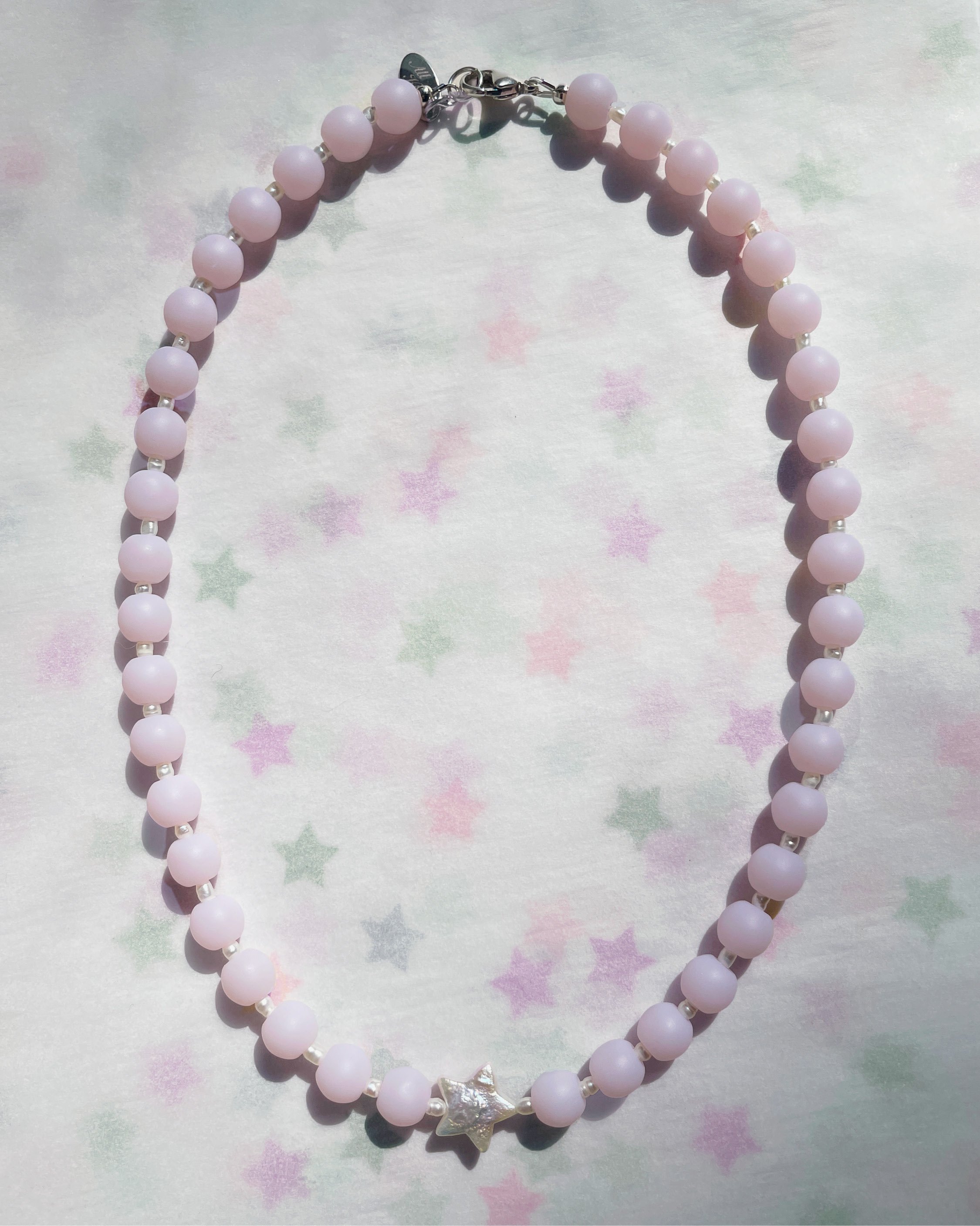 Lone Star Necklace, Pale Pink