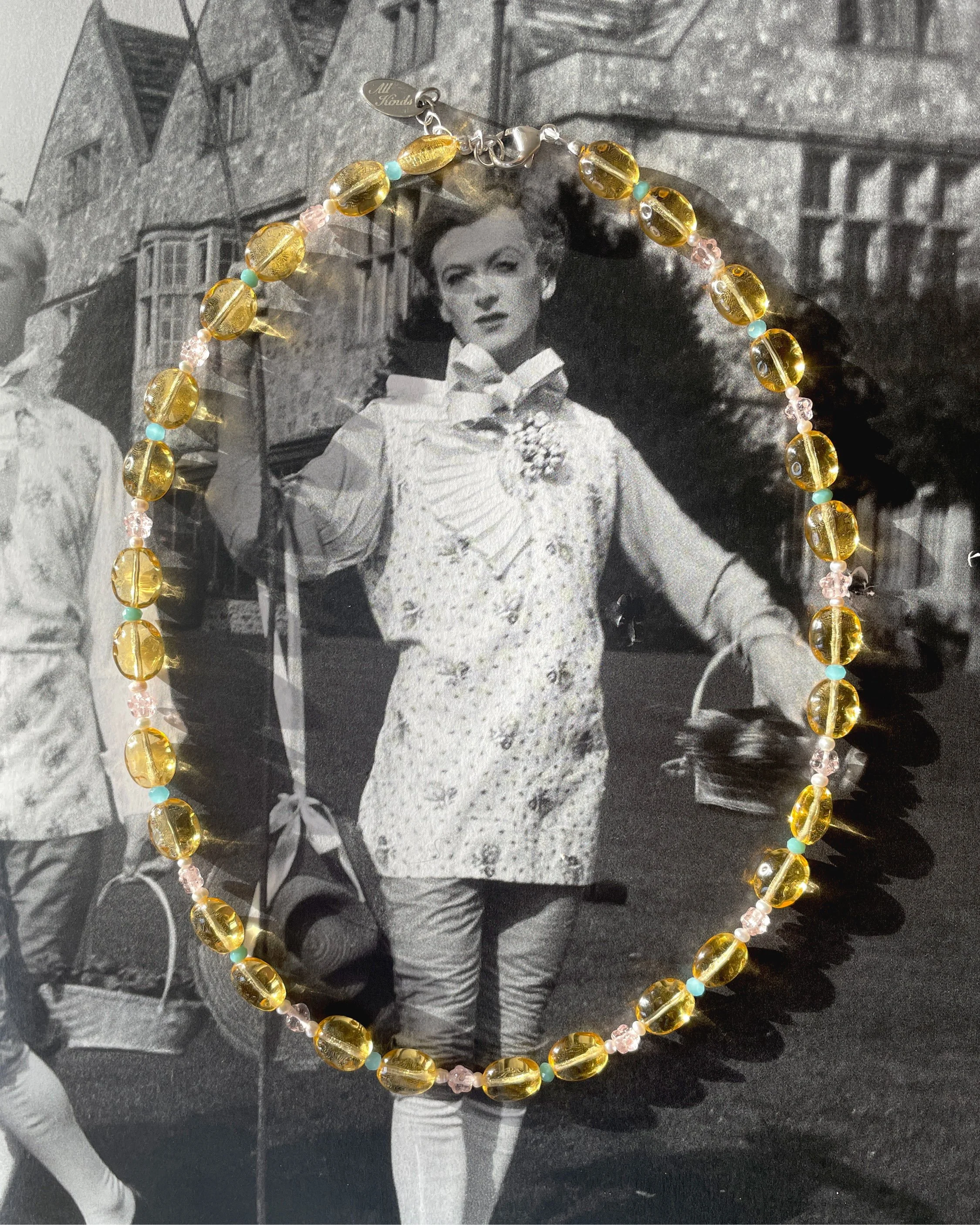 Honey Drop and Blossoms Necklace