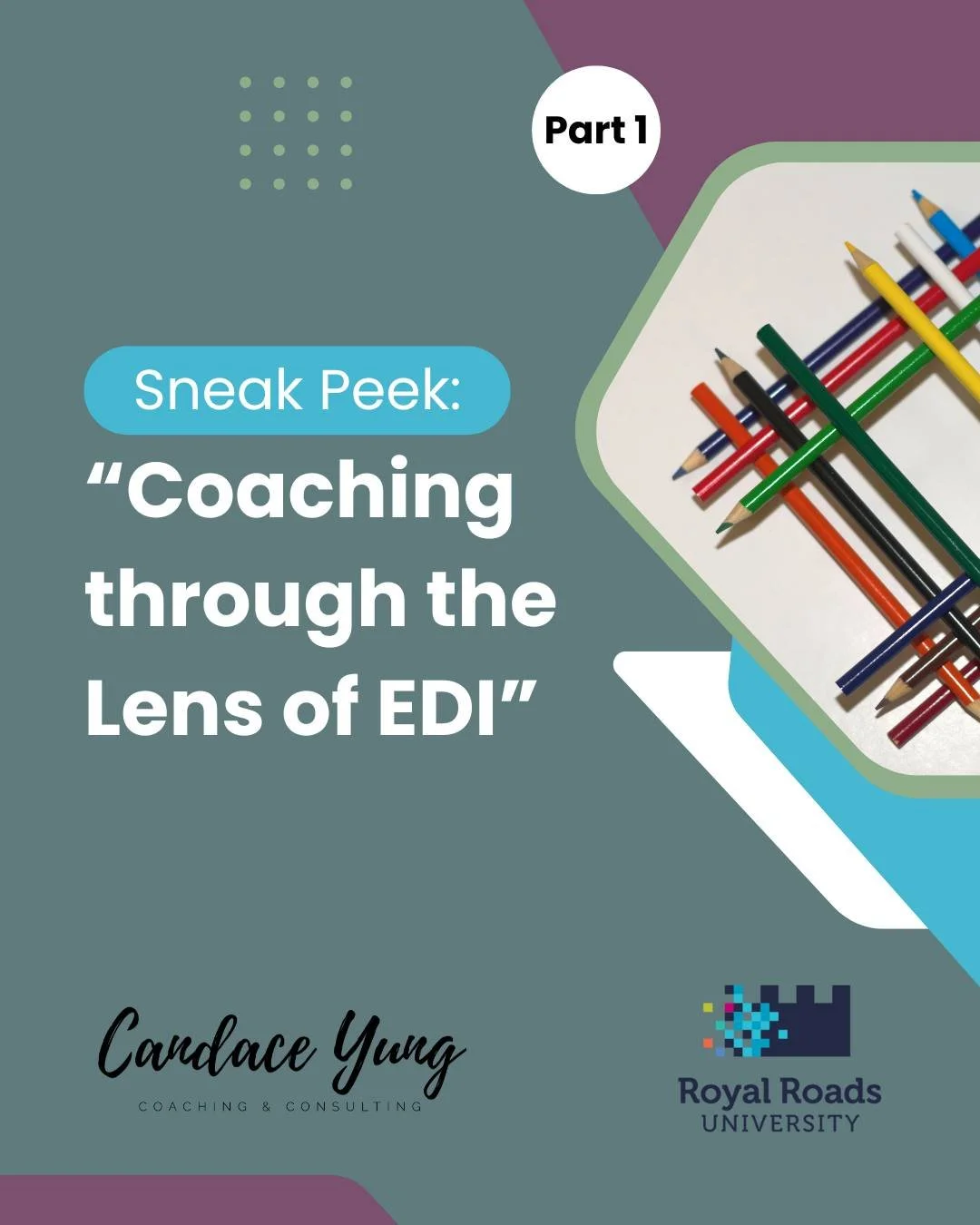 I recently had the privilege of leading a two-part workshop on "Coaching through the Lens of EDI" at Royal Roads University. We focused on "coaching that represents everyone," and the energy in the sessions was incredible! The gen