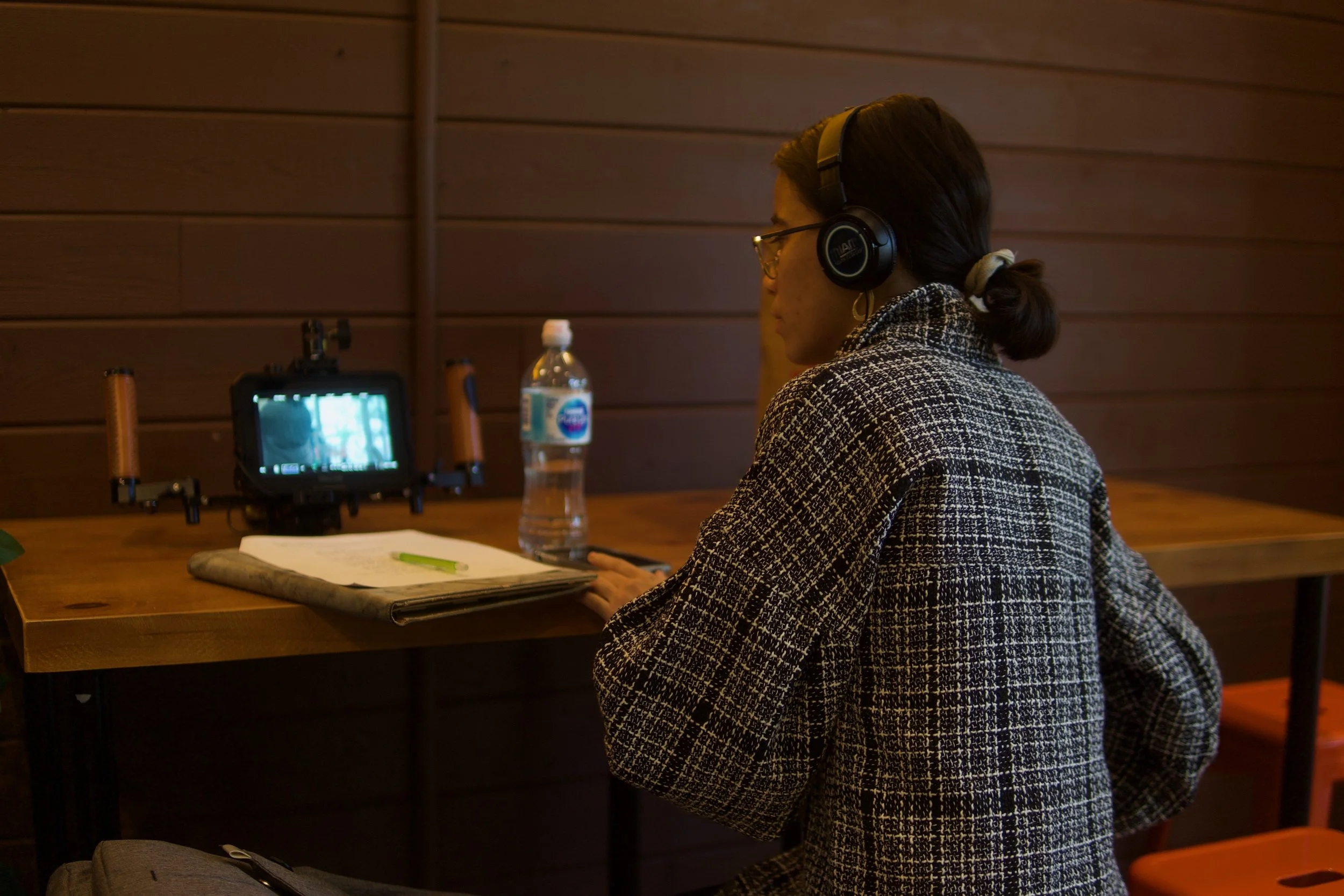 Mimi watching footage.JPEG