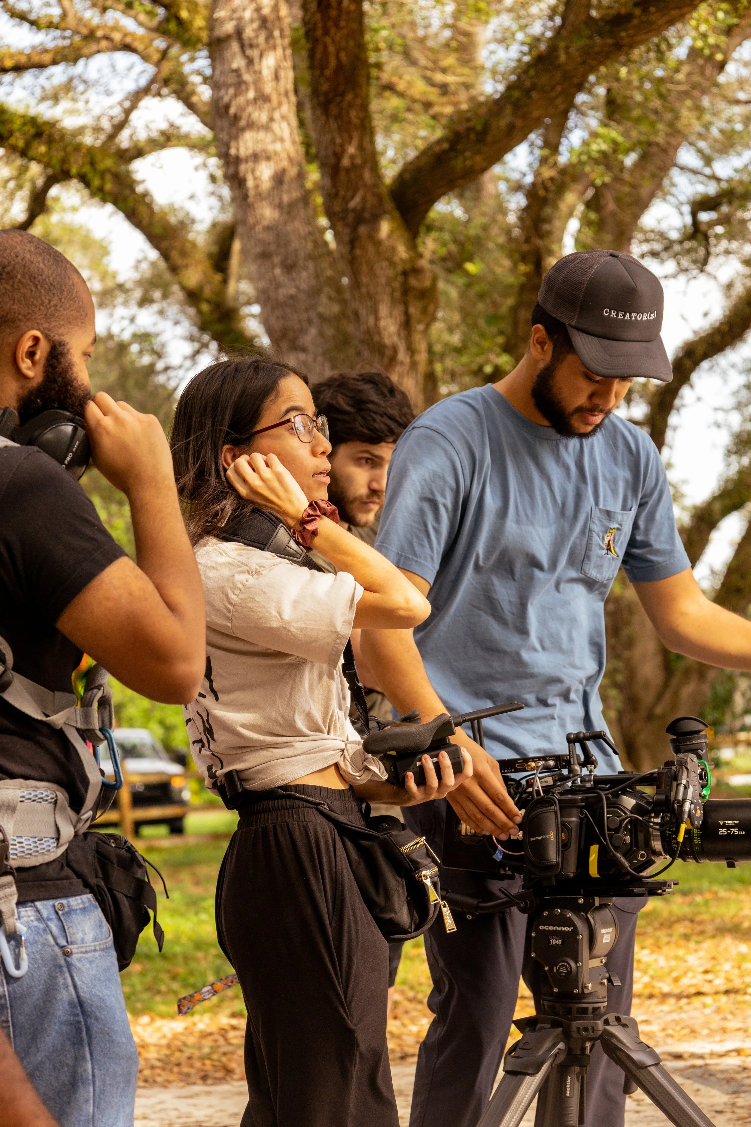 Mimi talks with crew.JPG