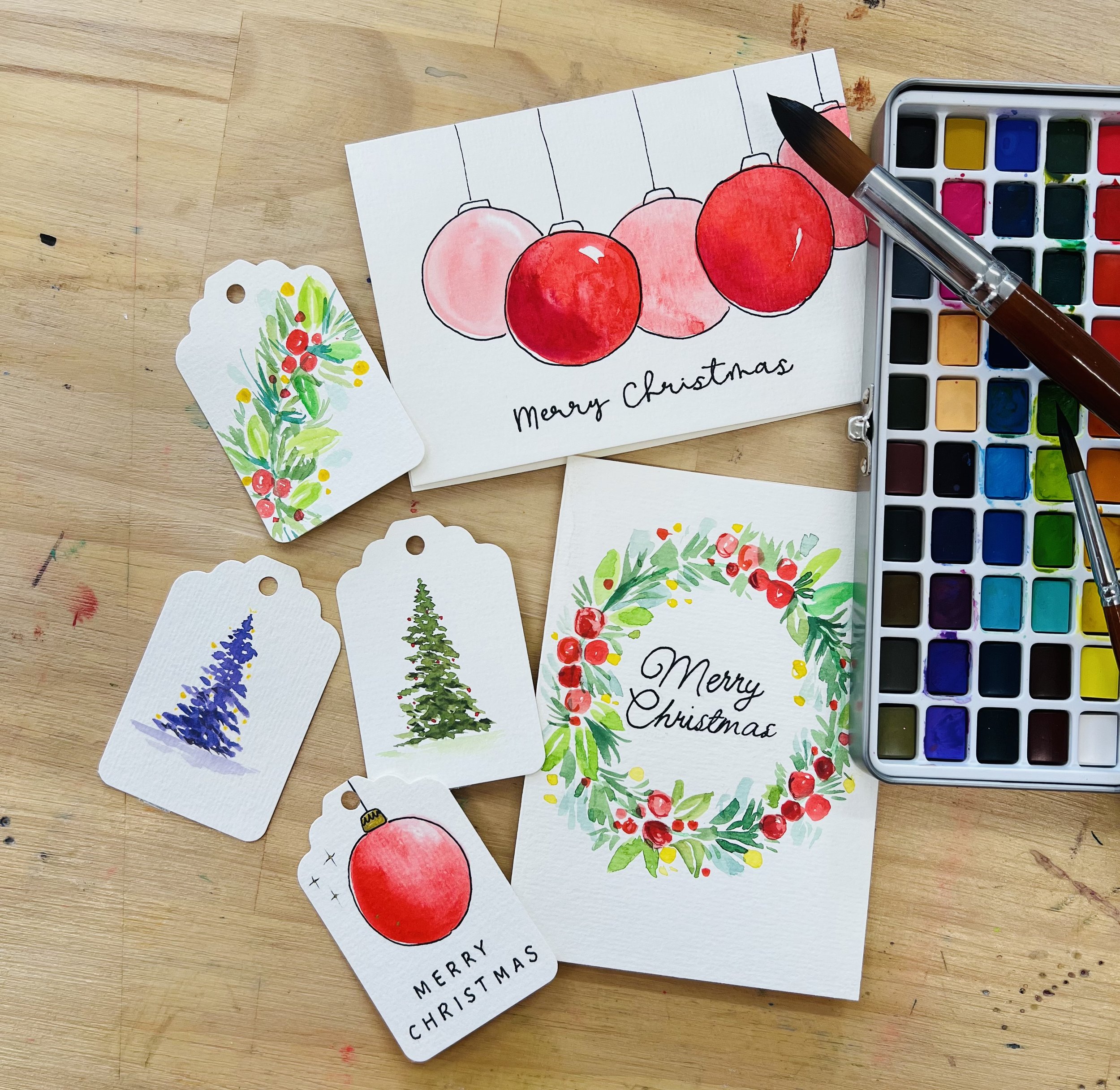 Watercolour Cards & Tags