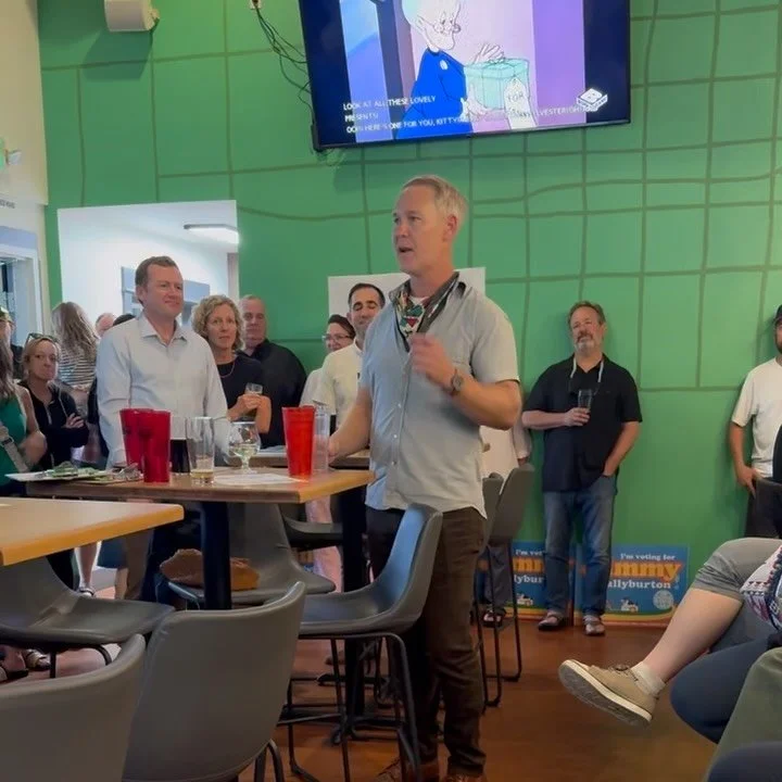 A huge thank you to everyone who braved the rain storm and made it to my @jimmyforboise campaign launch party on Tuesday. It was amazing to be surrounded by so many over 60 leaders in the community who have stepped up in their various roles, time and