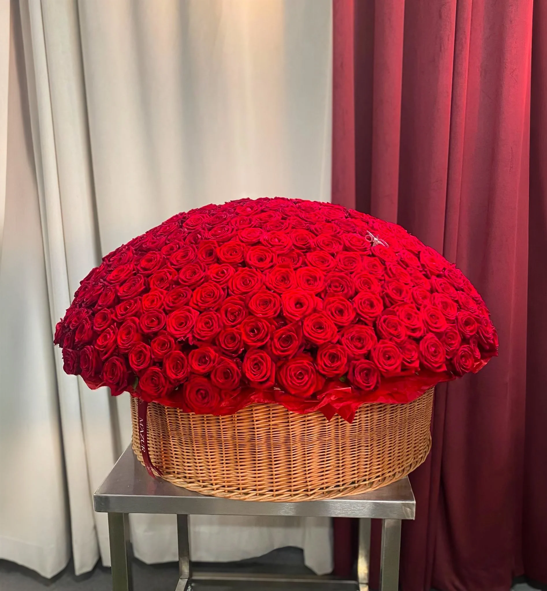 300 Roses in a basket