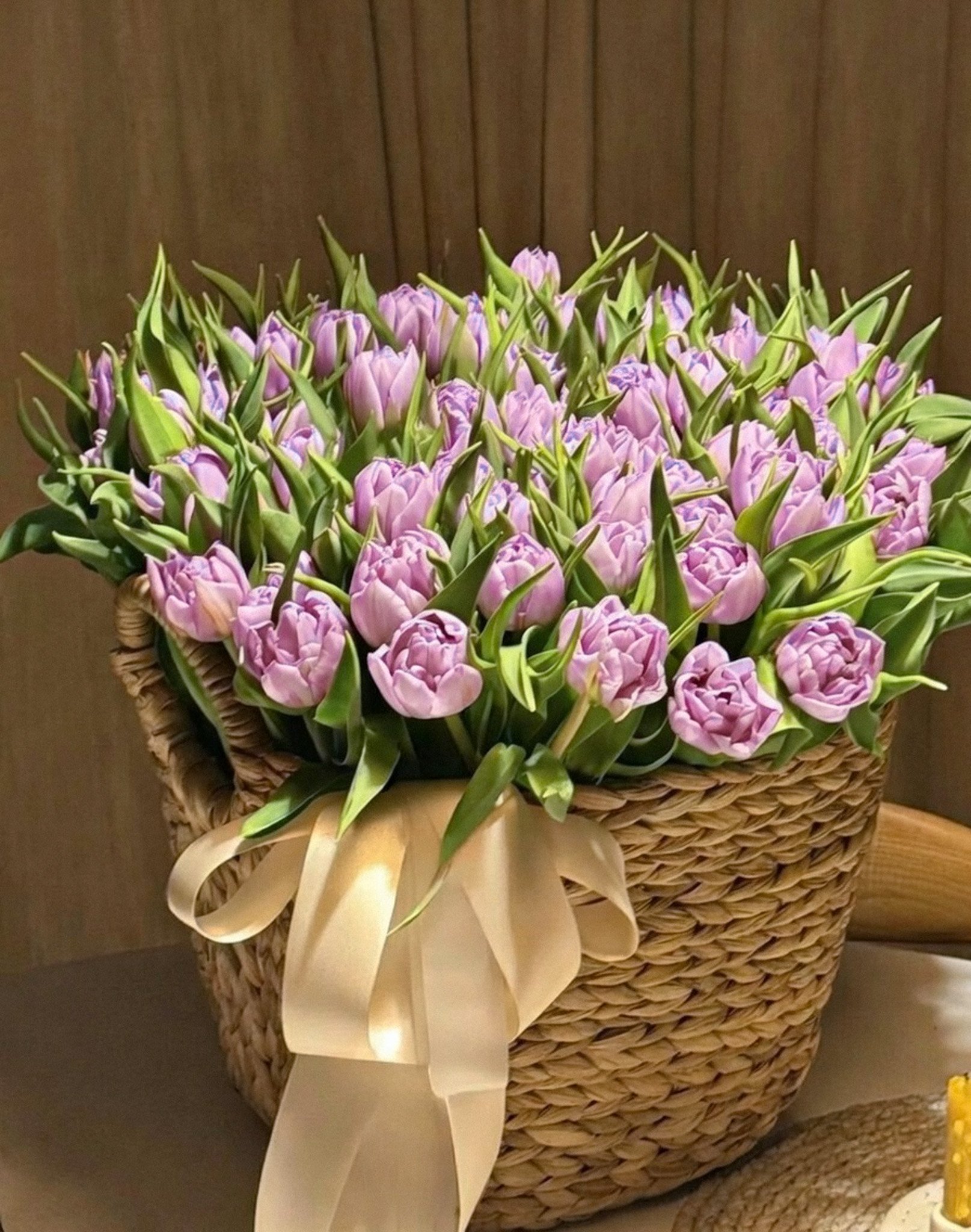 Soft Price Double tulip in basket