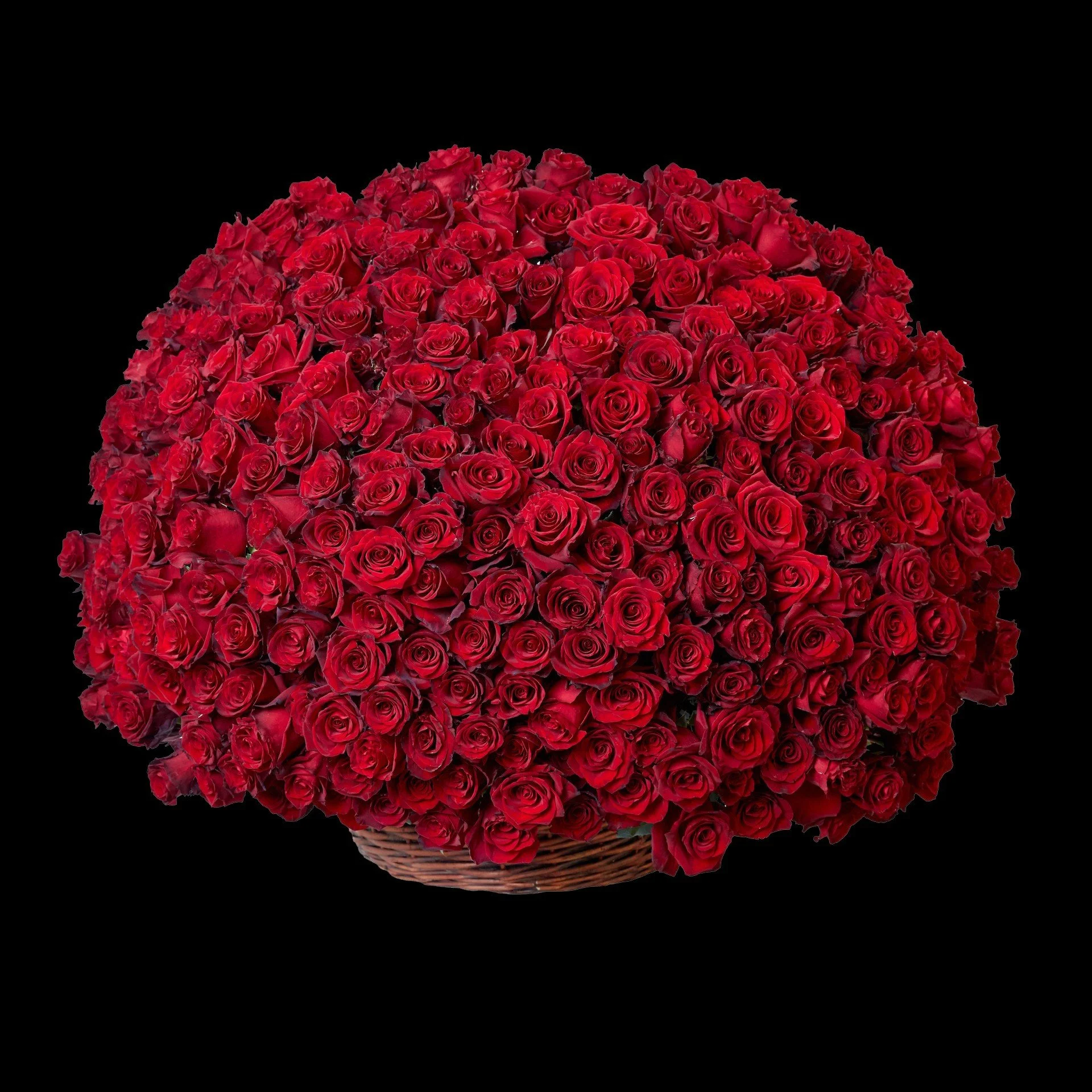 Mourning Rose Composition in a basket