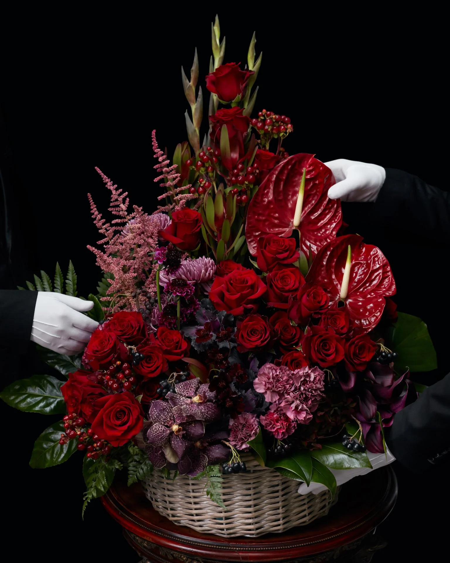 Funeral Composition in a Basket