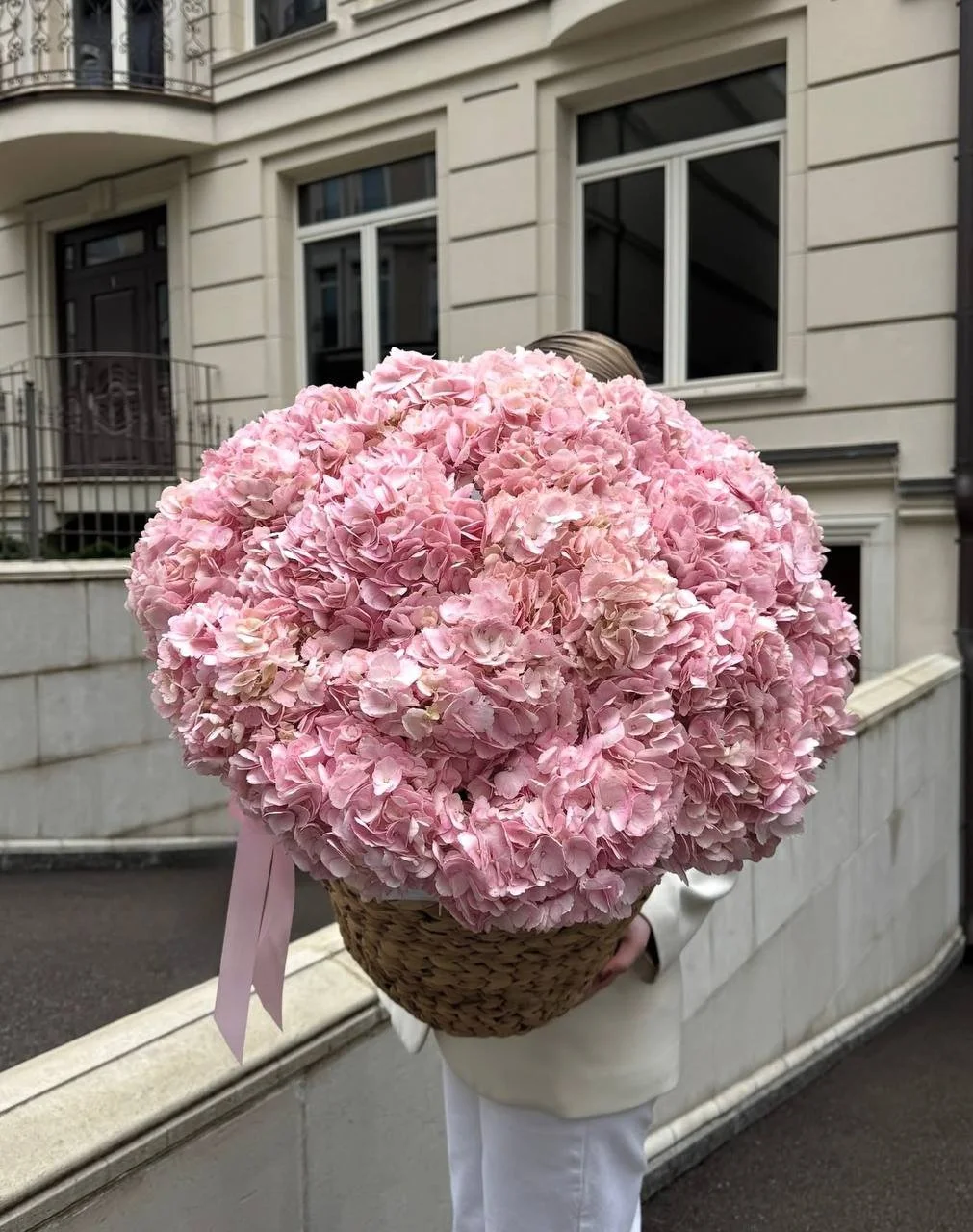 Корзина с Гортензиями