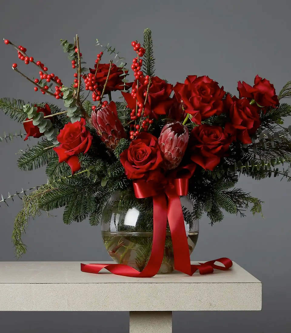 New Year's composition in a vase