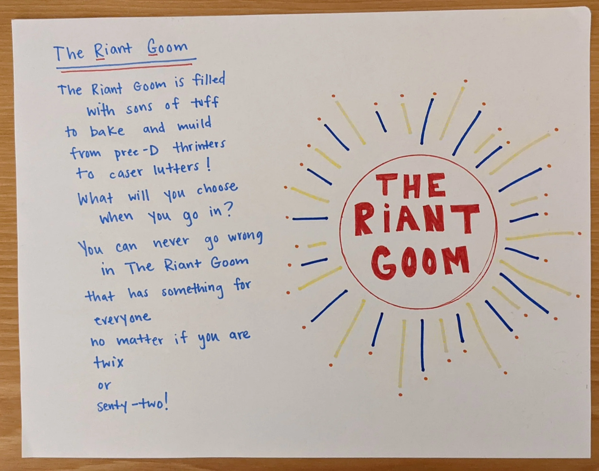 A poem of spoonerisms!