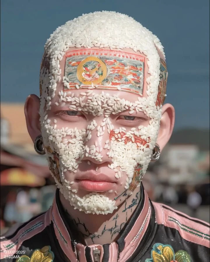 &quot;rice, not lies.&quot;
- 31/07/2025

I need rice daily. 

midjourney v7, topaz rhea &amp; theia
.

,

,

,

,

,

,

,

,

.
#digitalart #aiart #ai #art #artist #aiartcommunity #surrealart #midjourney #abstractart #hyperreal #stablediffusion #ge