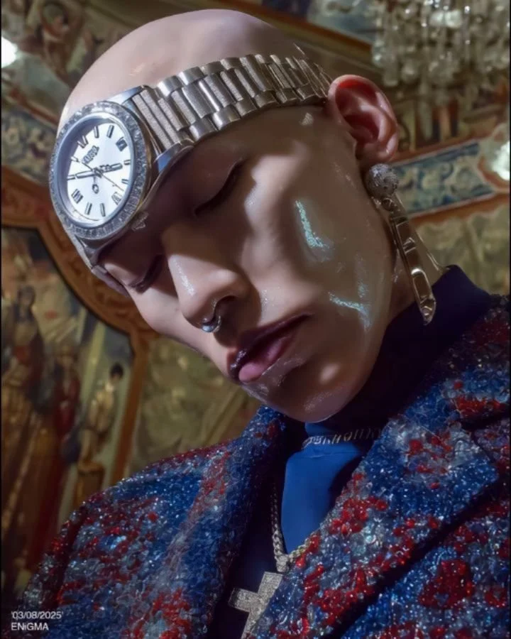 &quot;Wearing my timeless faith.&quot;
- 03/08/2025

is faith a luxury?

midjourney v7, topaz rhea &amp; theia
.

,

,

,

,

,

,

,

,

.
#digitalart #aiart #ai #art #artist #aiartcommunity #surrealart #midjourney #abstractart #hyperreal #stabledif