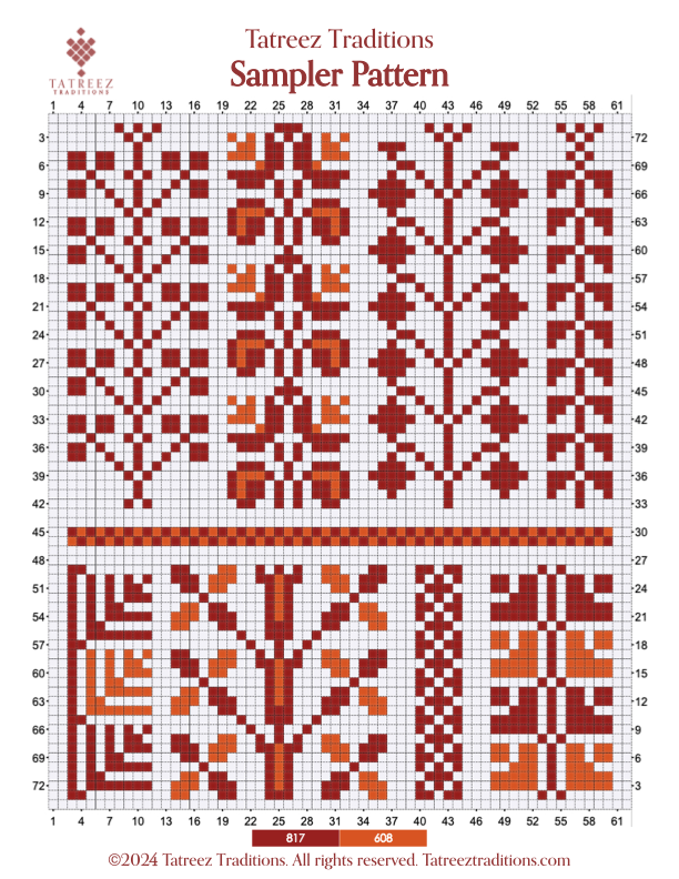 Sampler Pattern — Tatreez Traditions