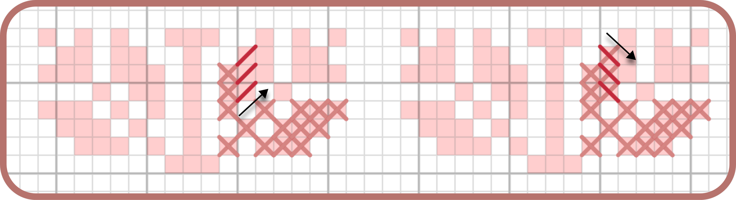 Step 5: Half stitch upwards